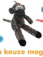 Multipet Multipet pluche sock monkey assorti