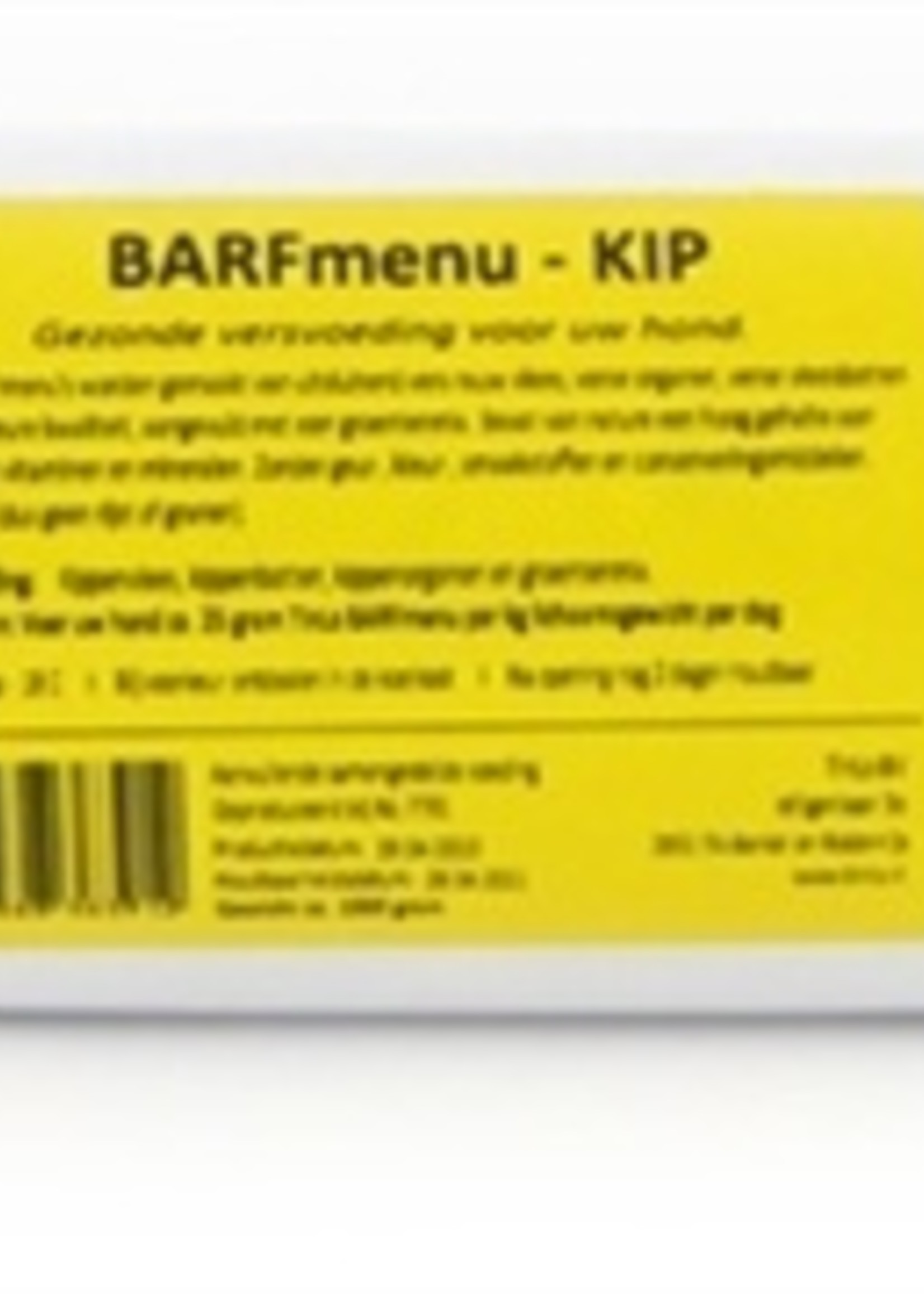 Barfmenu 10x barfmenu kip hondenvoer