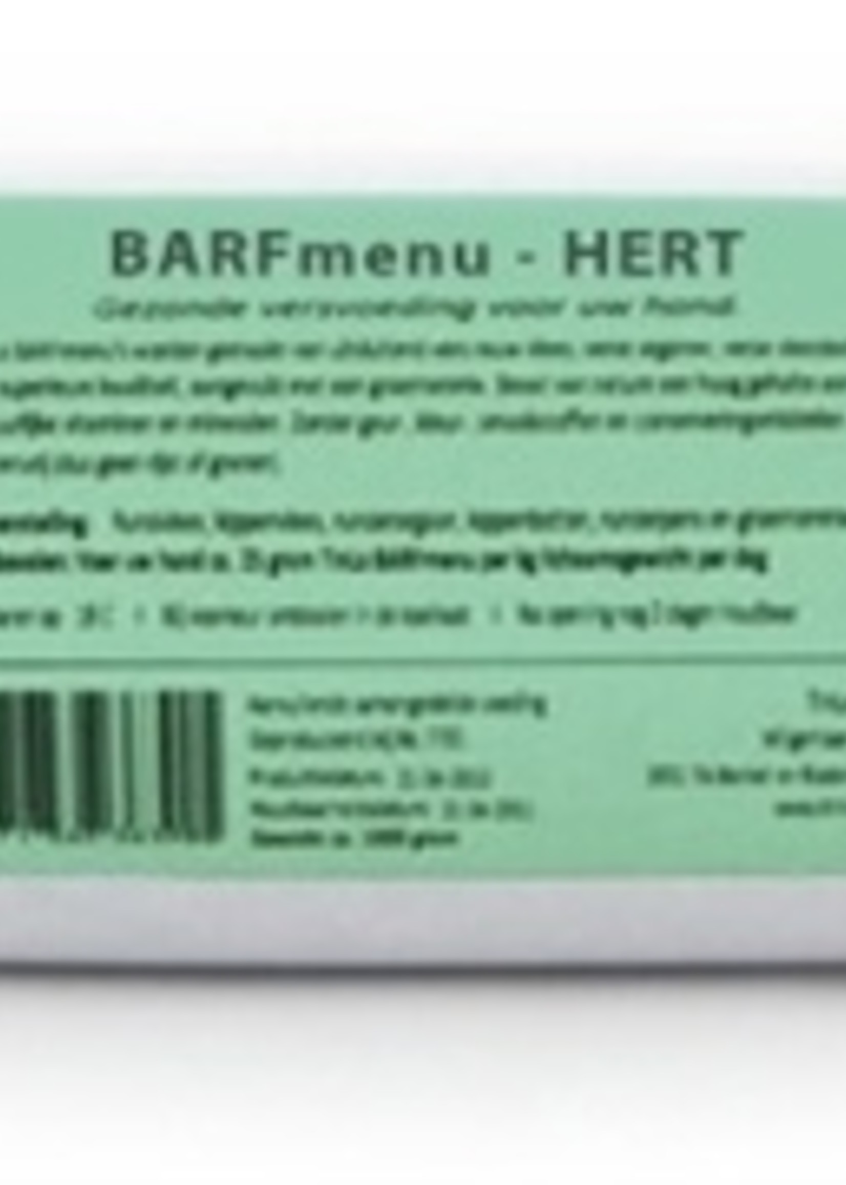 Barfmenu 10x barfmenu hert premium hondenvoer