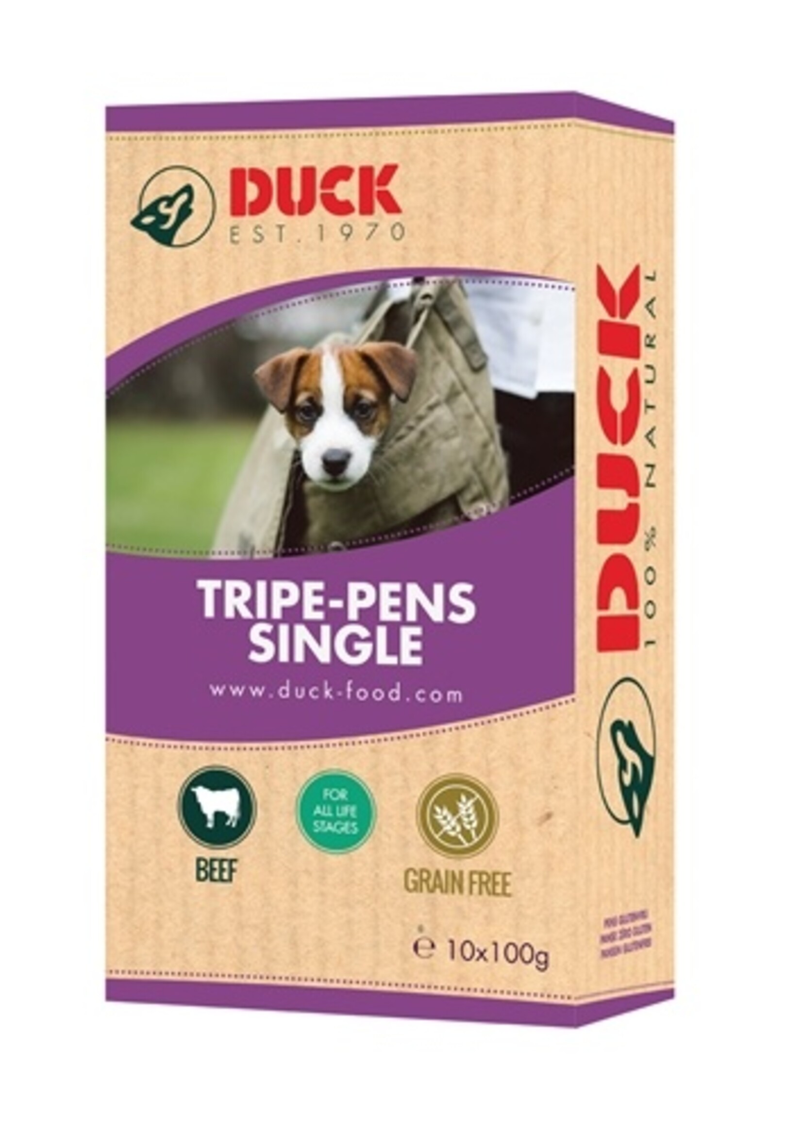 Duck 8x duck enkelvoudig pens hondenvoer