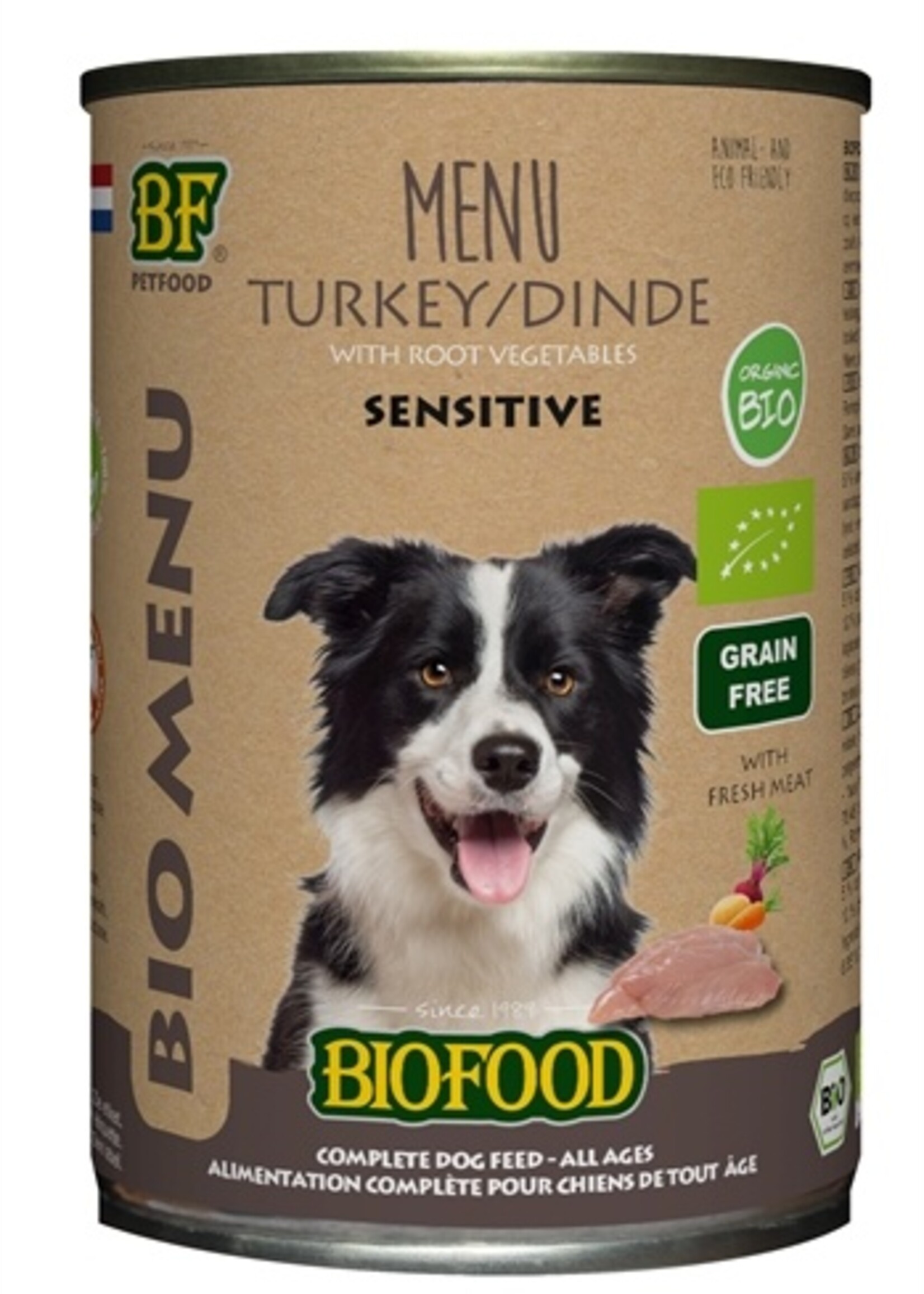 Biofood 12x biofood organic hond kalkoen menu blik