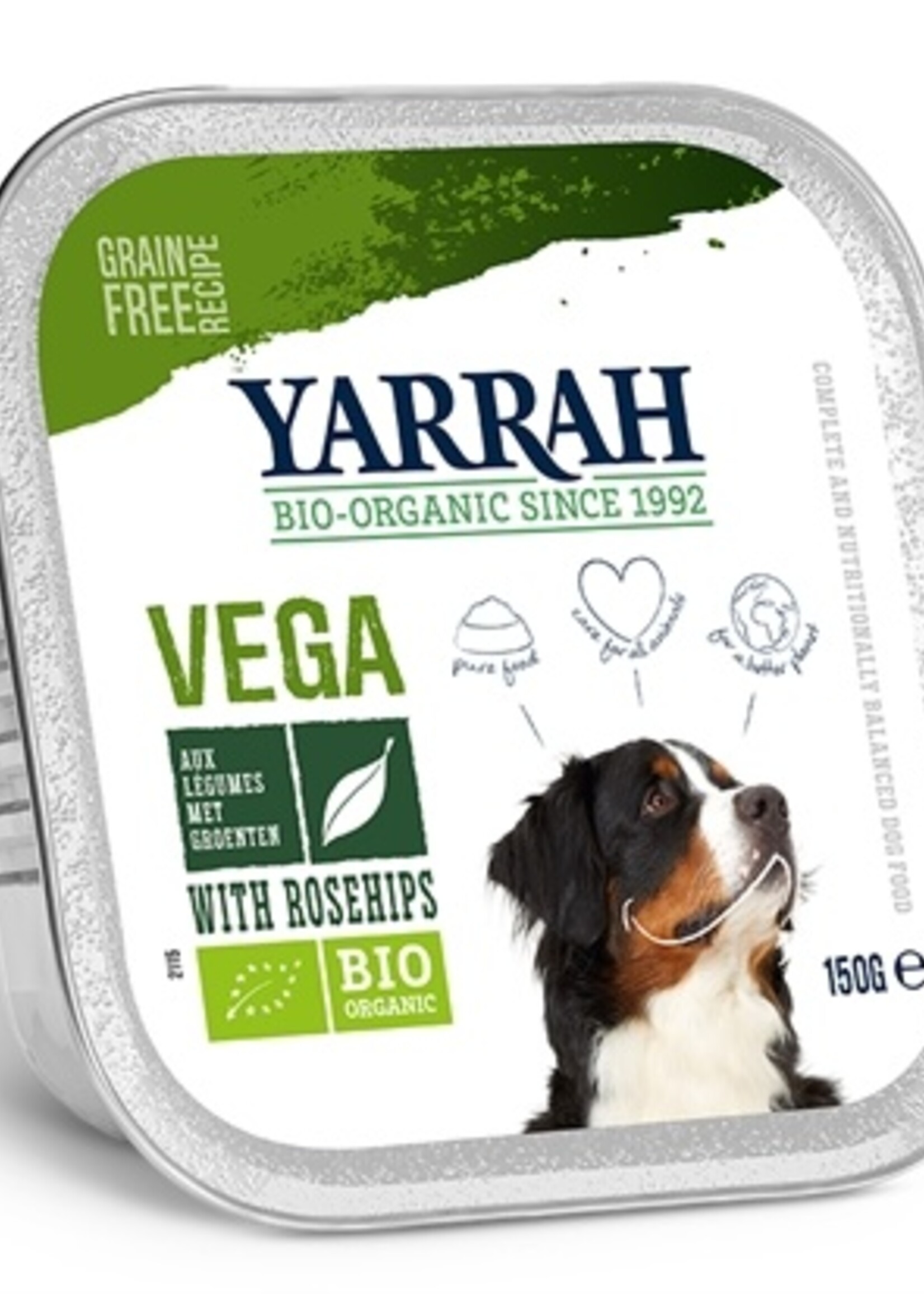 Yarrah Yarrah dog alu brokjes vega met rozenbottels