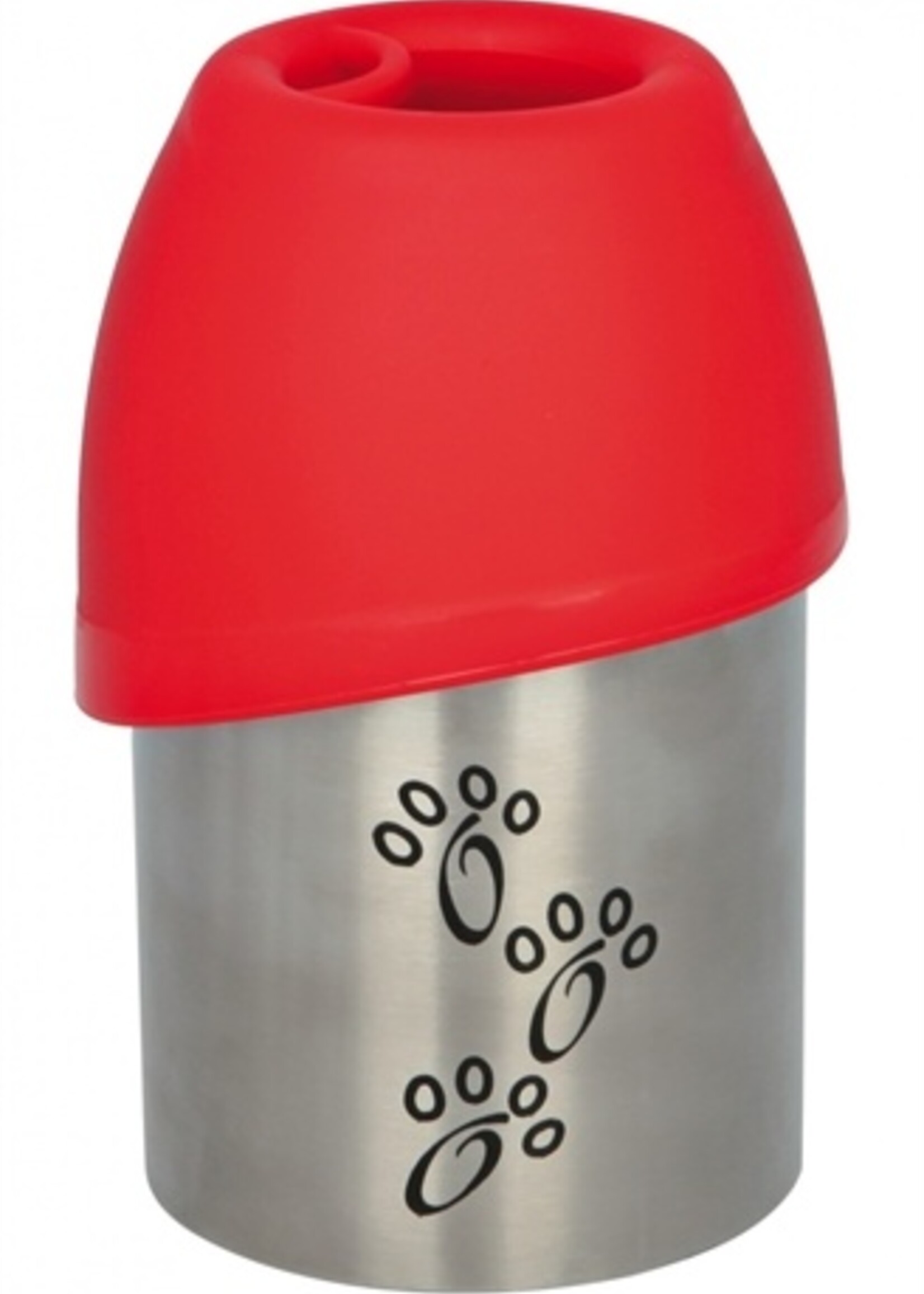 Trixie Trixie drinkfles rvs met plastic drinkbakje assorti