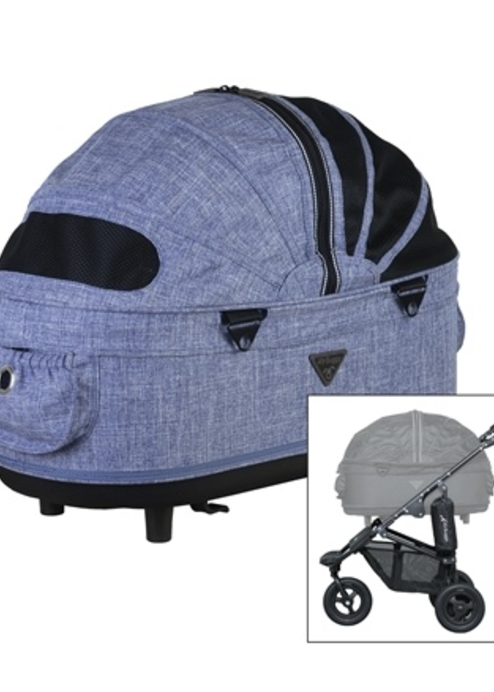 Airbuggy Airbuggy hondenbuggy dome2 m met rem gemeleerd denim