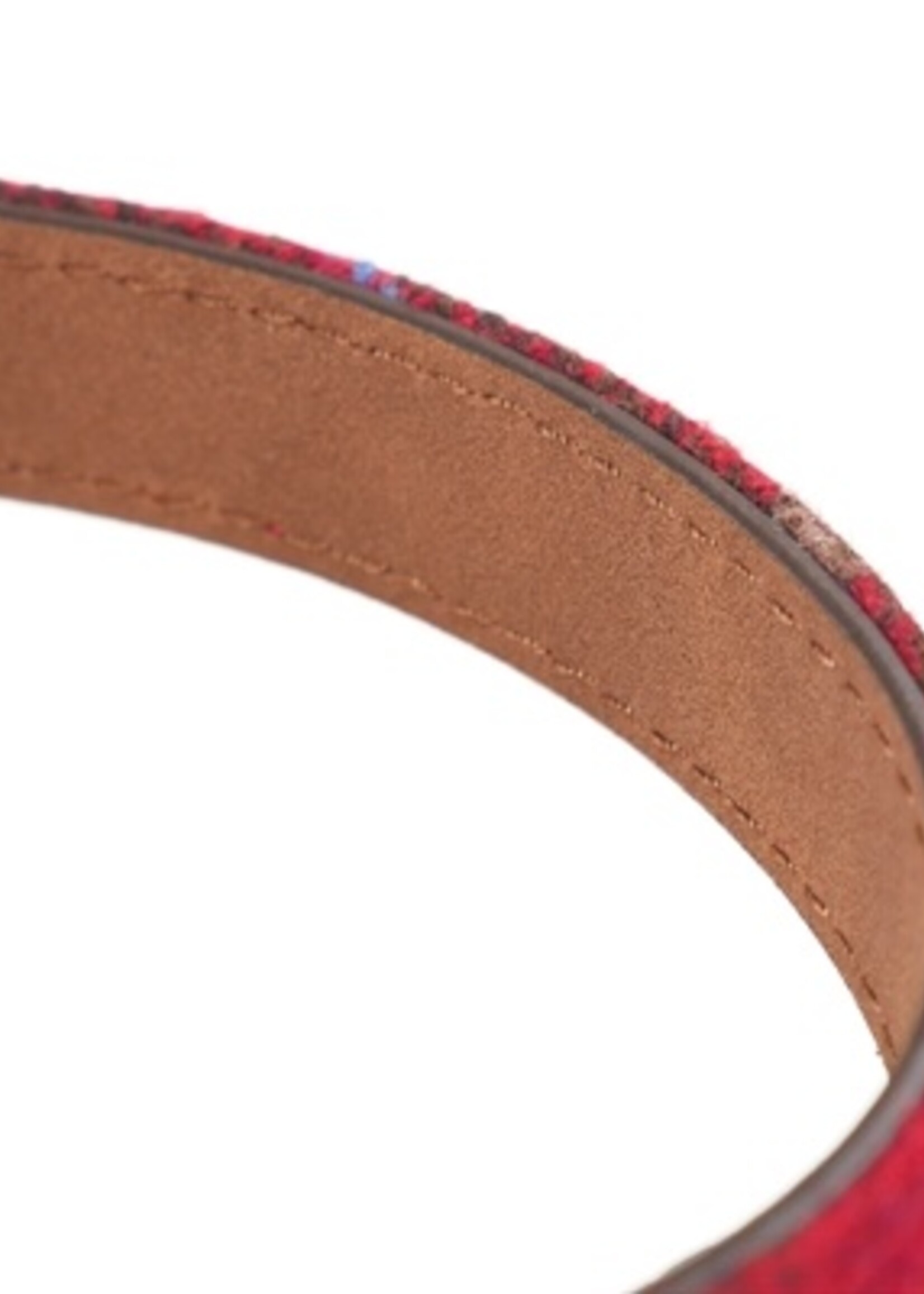 Joules Joules halsband hond heritage tweed leer rood