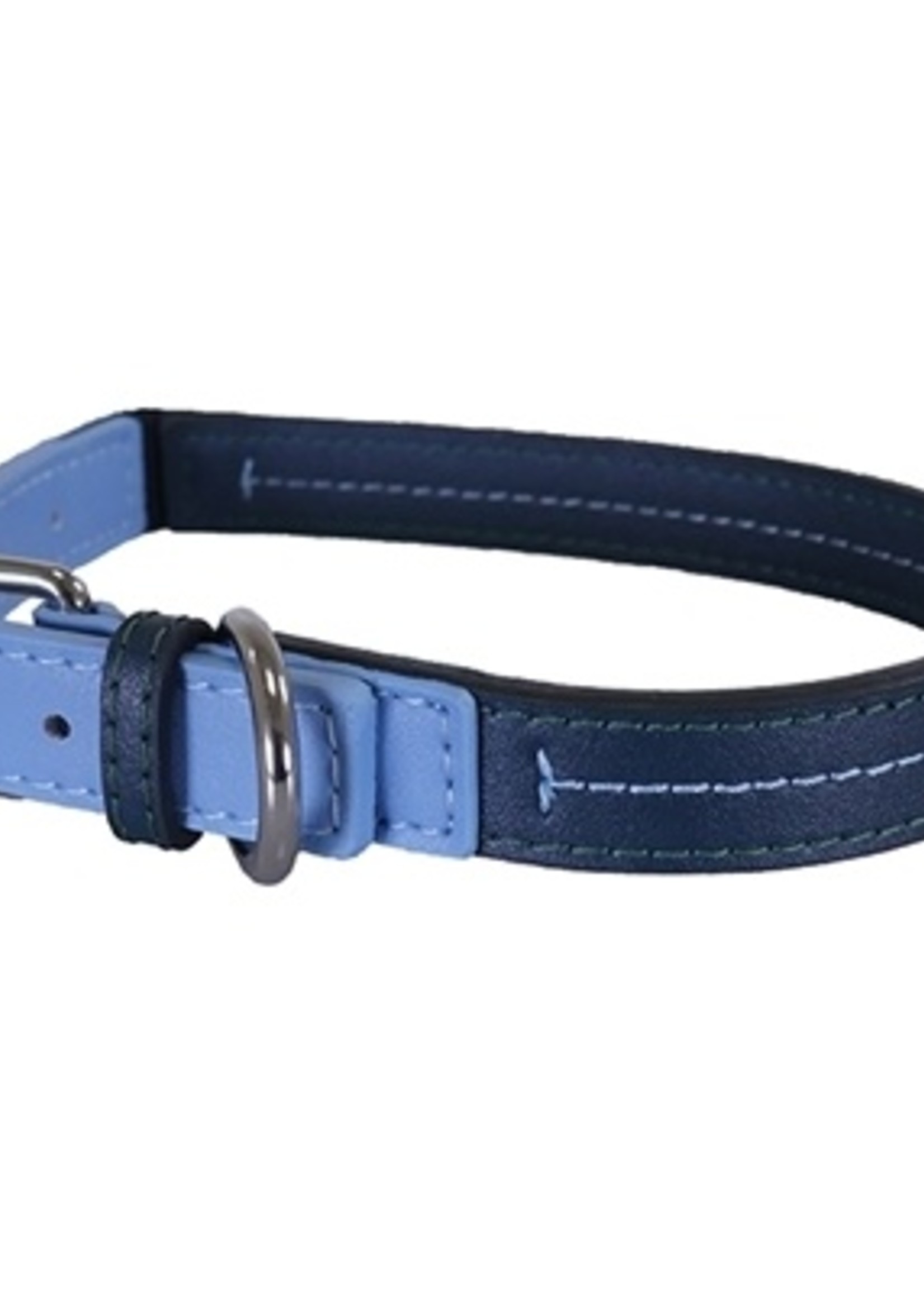 Rosewood Rosewood halsband hond leer babyblauw / donkerblauw