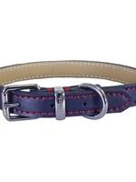 Rosewood Rosewood halsband hond leer donkerblauw