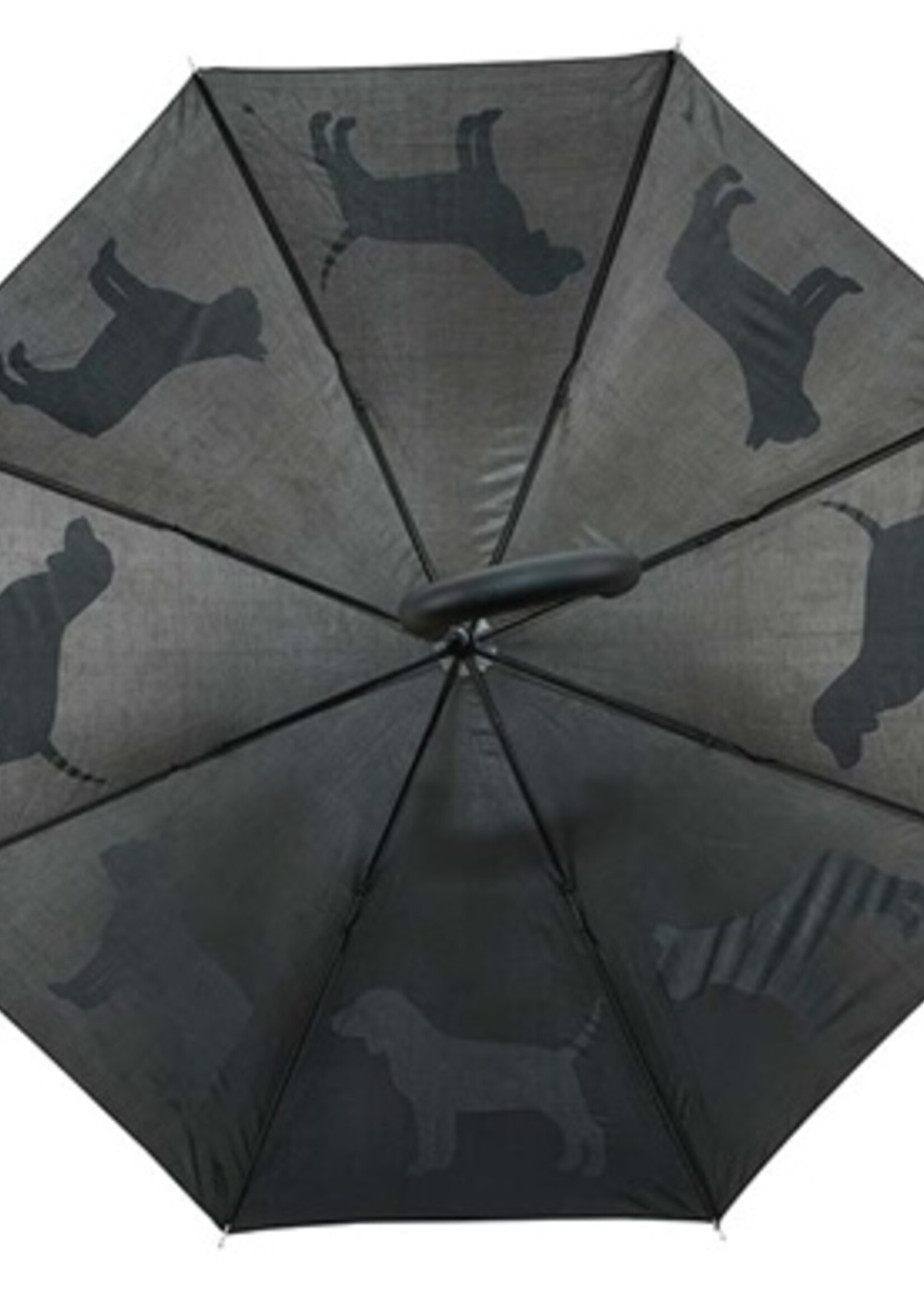 Merkloos Paraplu honden reflecterend / zwart