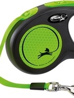 Flexi Flexi rollijn new neon tape zwart / neon groen