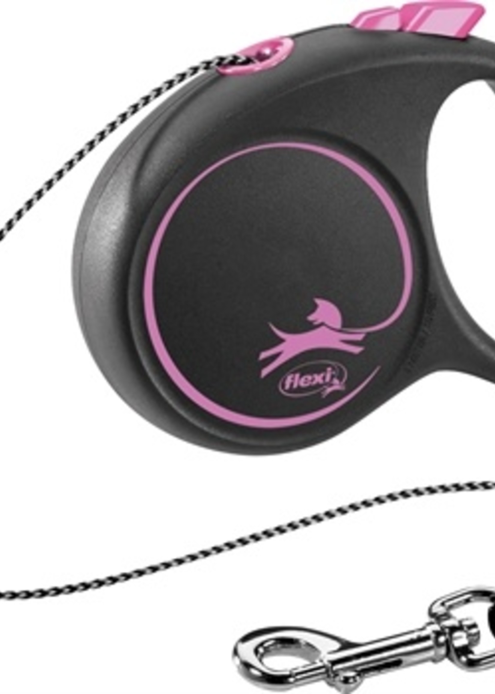 Flexi Flexi rollijn black design cord roze