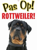 Merkloos Waakbord nederlands kunststof rottweiler