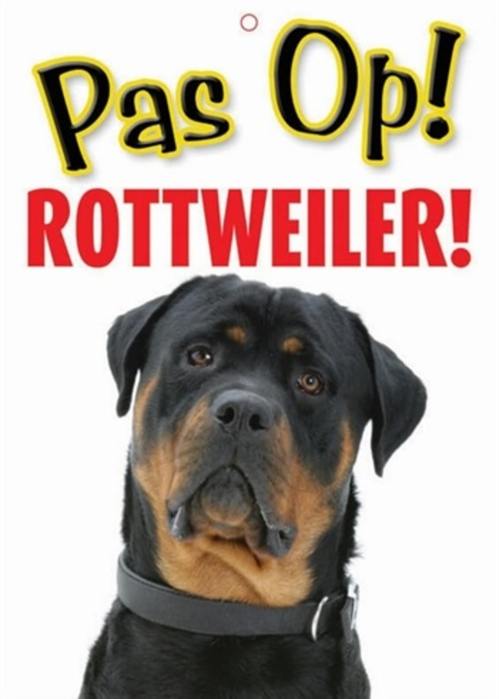 Merkloos Waakbord nederlands kunststof rottweiler