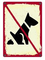 Plenty gifts Plenty gifts waakbord blik no dogs