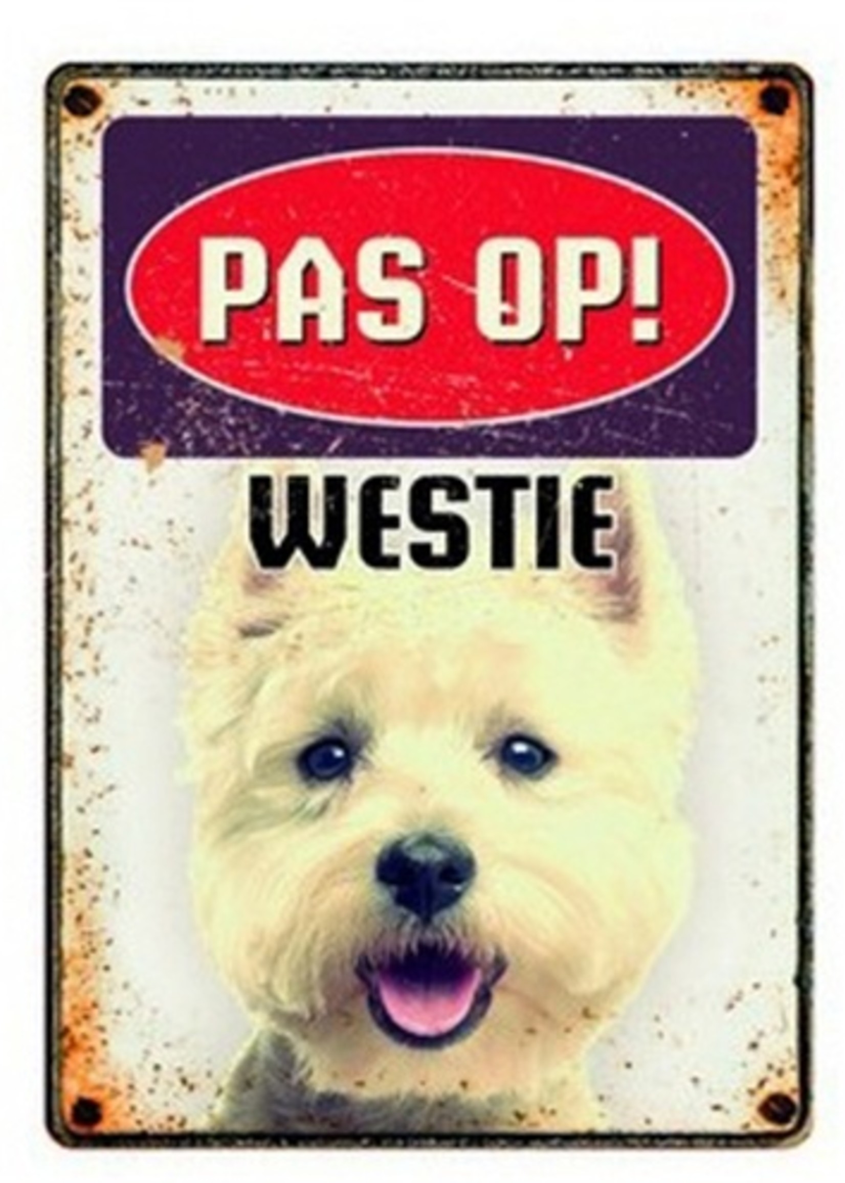 Plenty gifts Plenty gifts waakbord blik westie