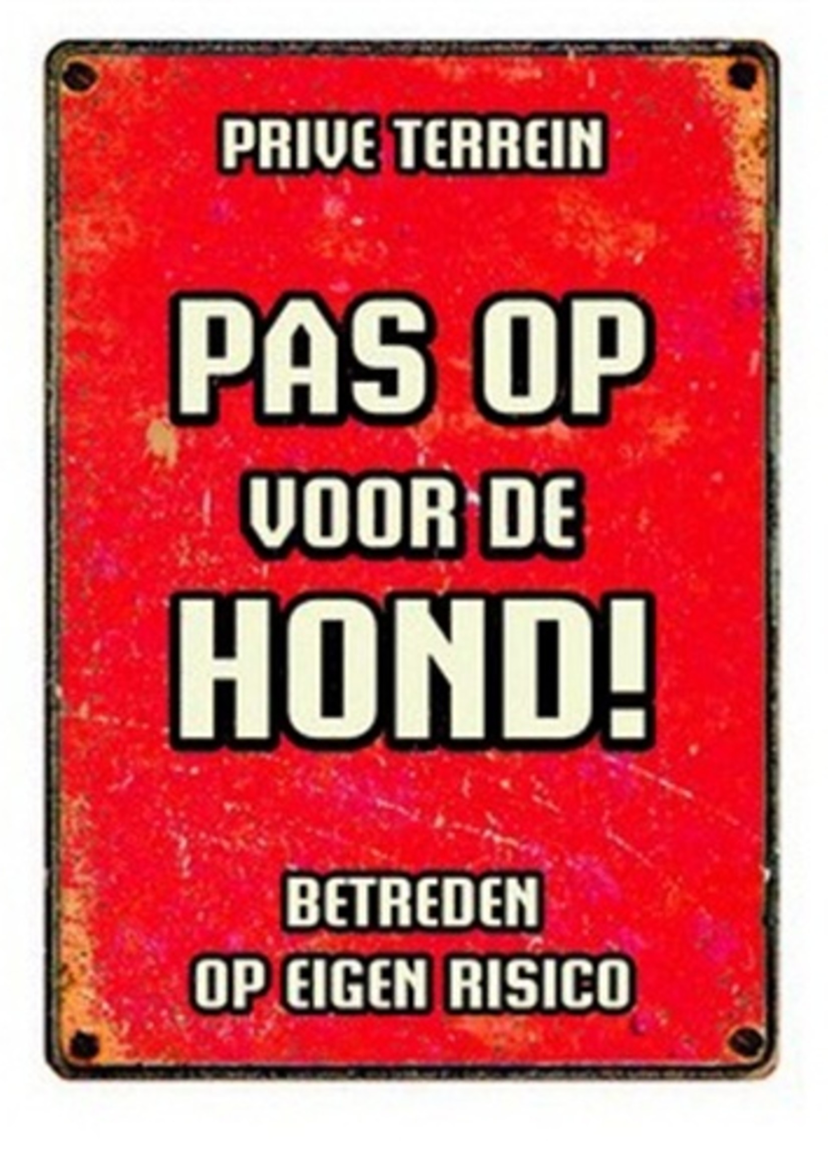 Plenty gifts Plenty gifts waakbord blik pas op voor de hond