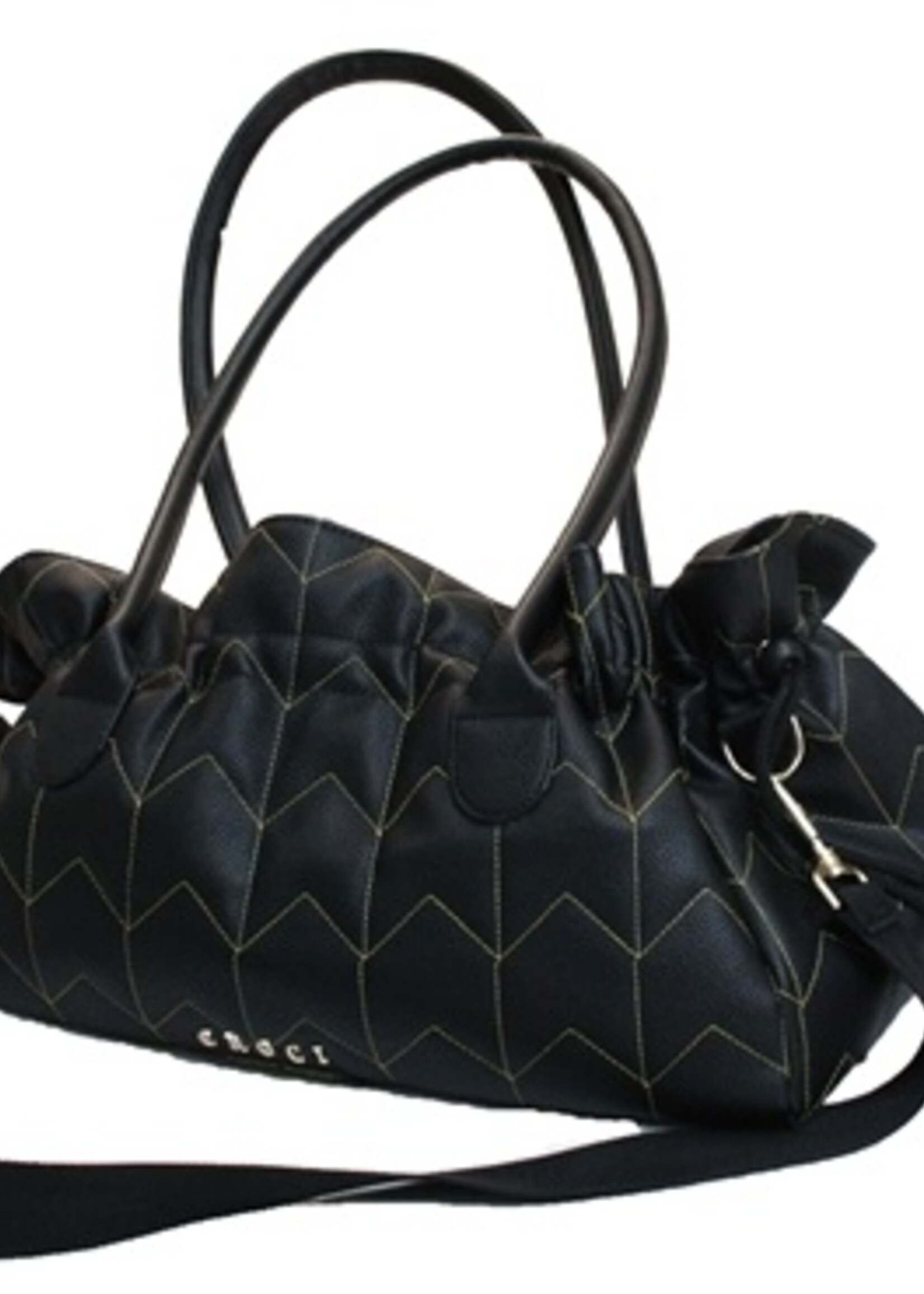 Croci Croci hondentas zwart leder