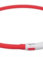 Trixie Trixie halsband usb flash light lichtgevend oplaadbaar rood