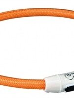 Trixie Trixie halsband flash light lichtgevend usb oplaadbaar oranje