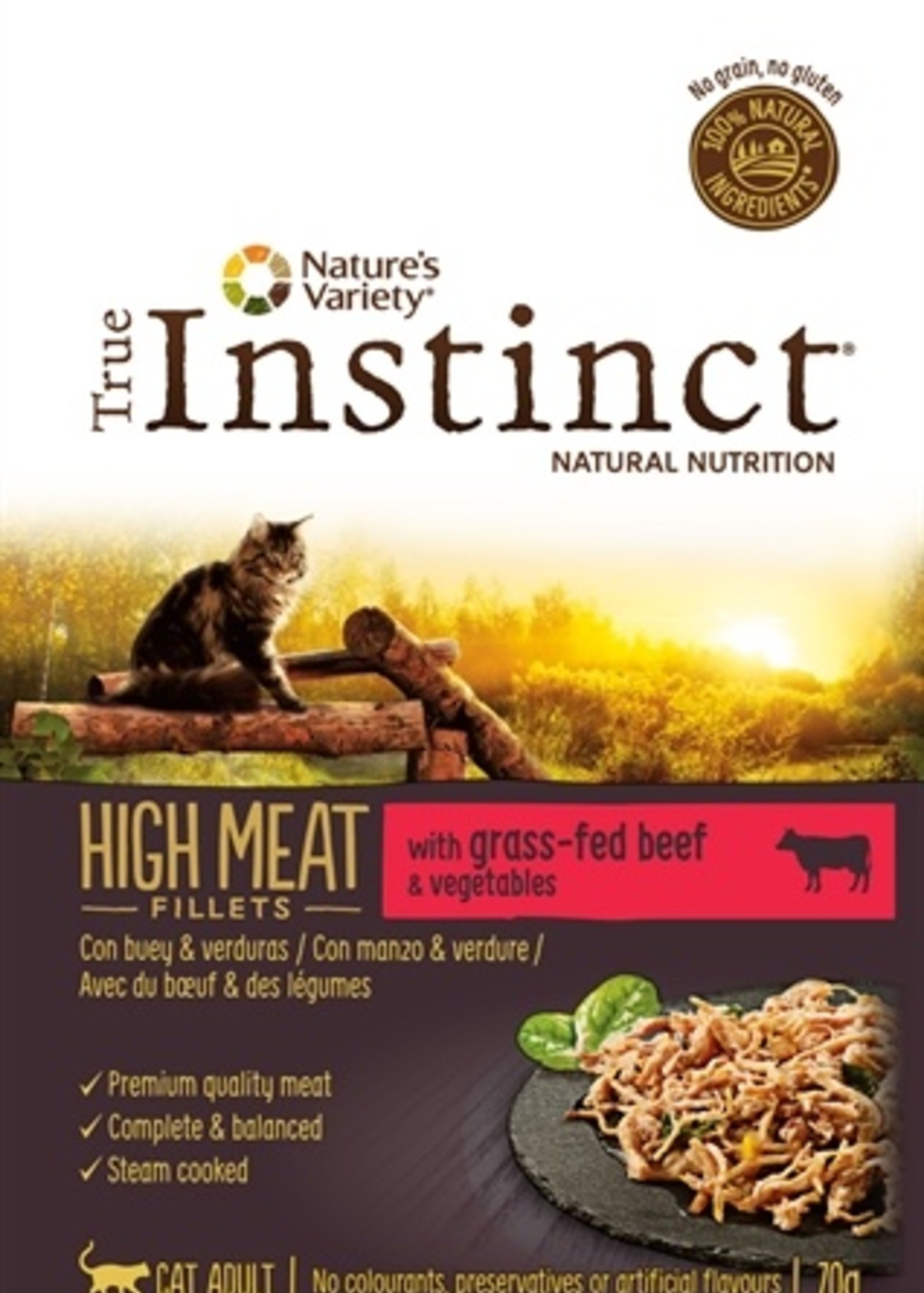 True instinct True instinct high in meat pouch adult beef fillets