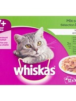 Whiskas 4x whiskas multipack pouch senior mix selectie vlees / vis in saus