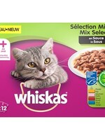 Whiskas 4x whiskas multipack pouch adult mix selectie vlees / vis in saus