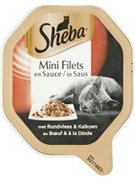Sheba 22x sheba alu mini filets rund / kalkoen in saus