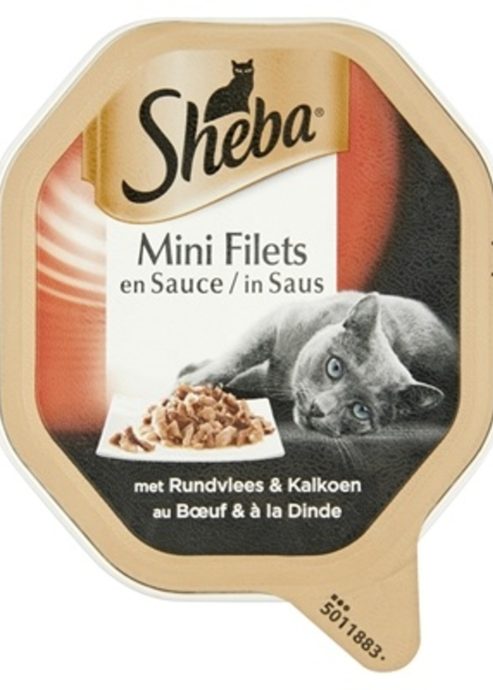 Sheba 22x sheba alu mini filets rund / kalkoen in saus