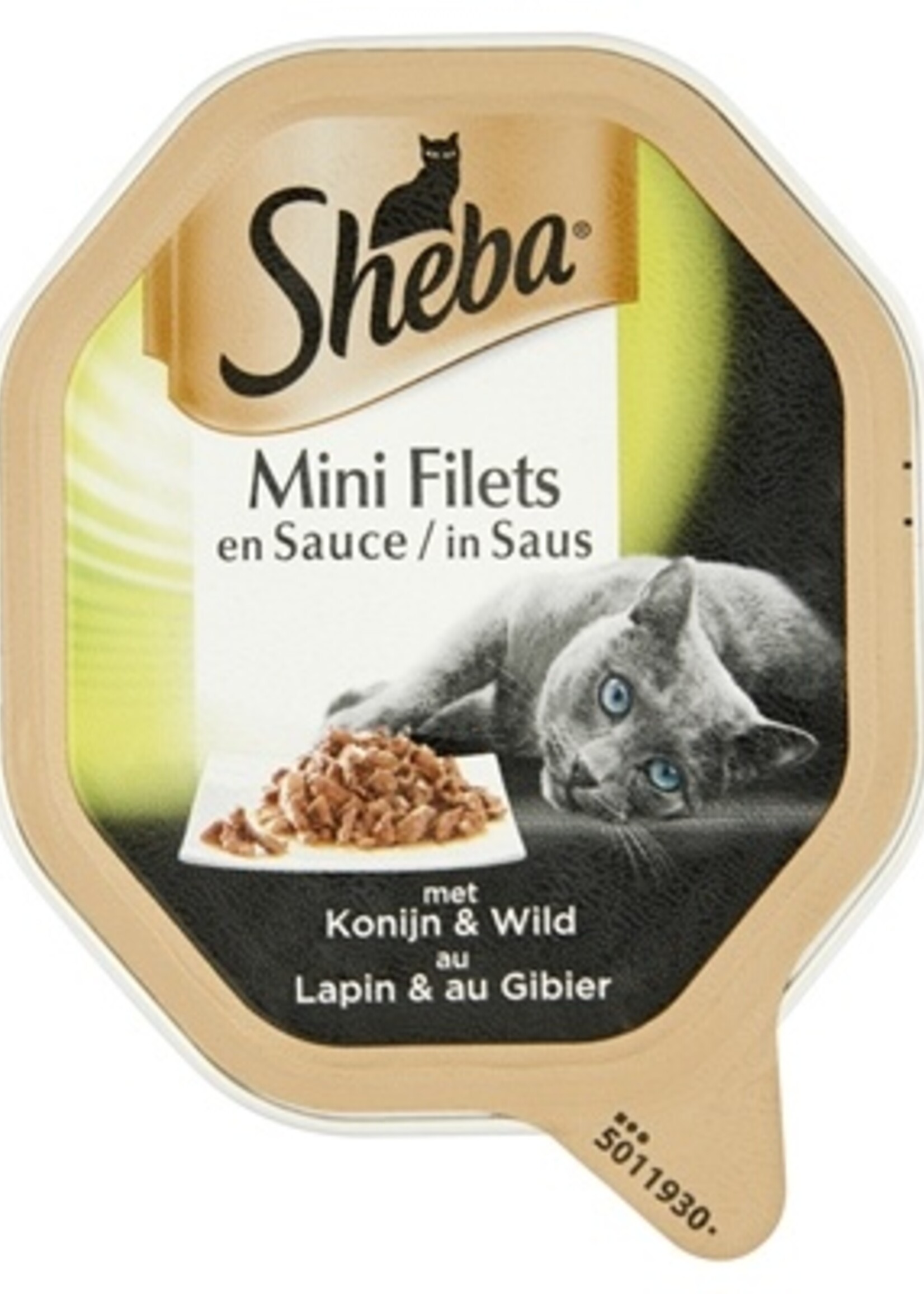Sheba 22x sheba alu mini filets konijn / wild in saus