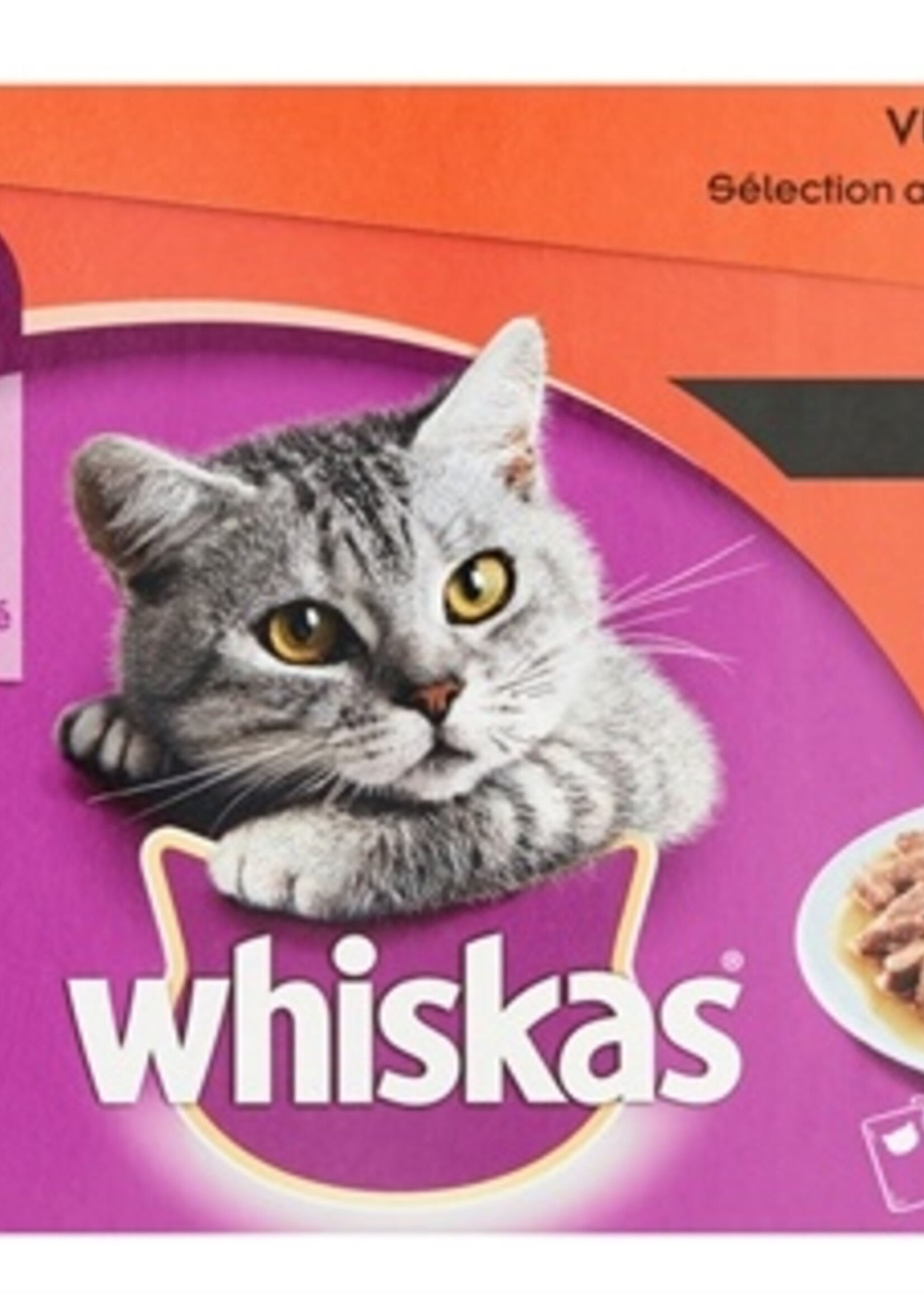 Whiskas 4x whis multipack pouch senior vlees selectie in saus