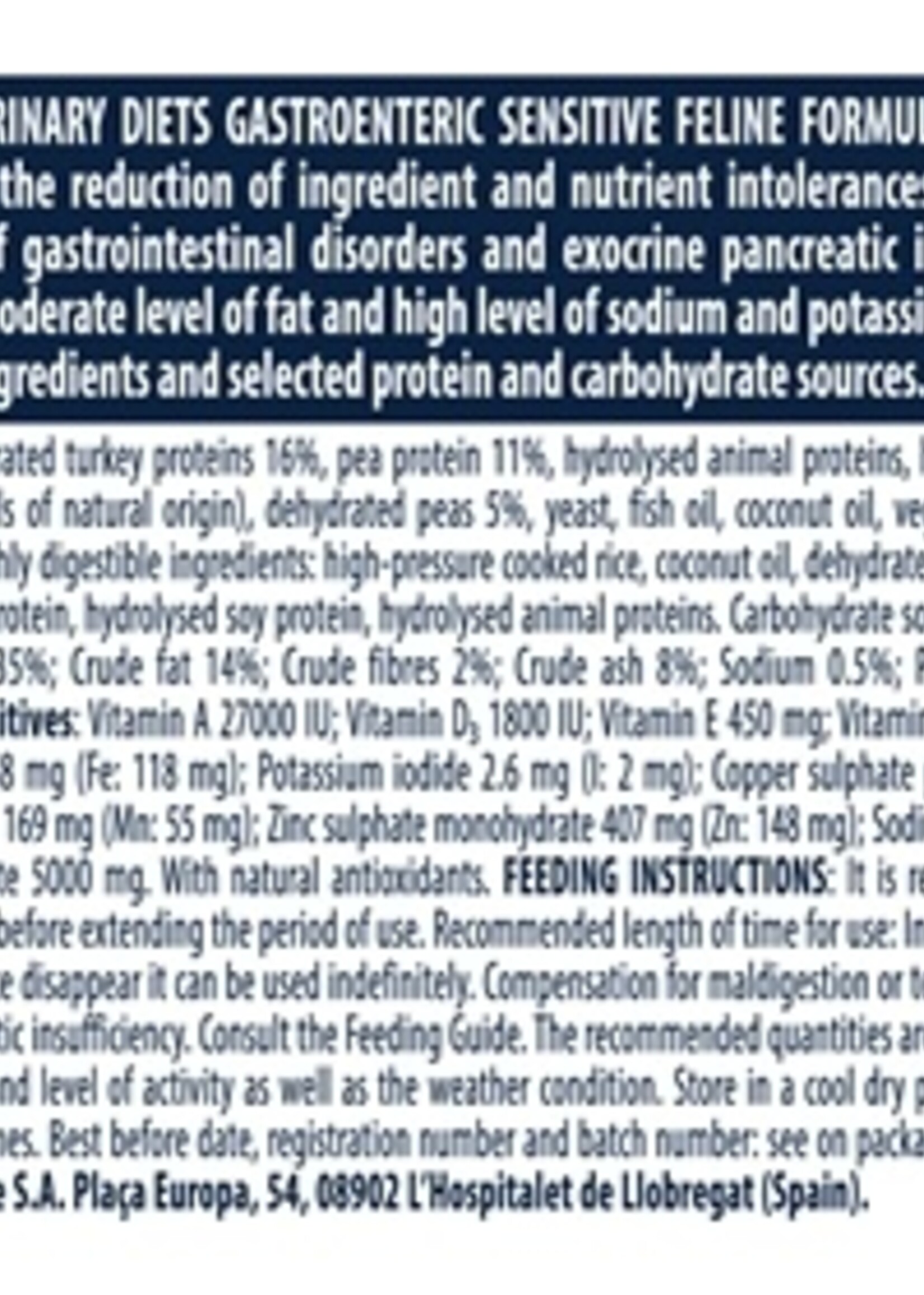 Advance Advance veterinary cat gastro sensitive