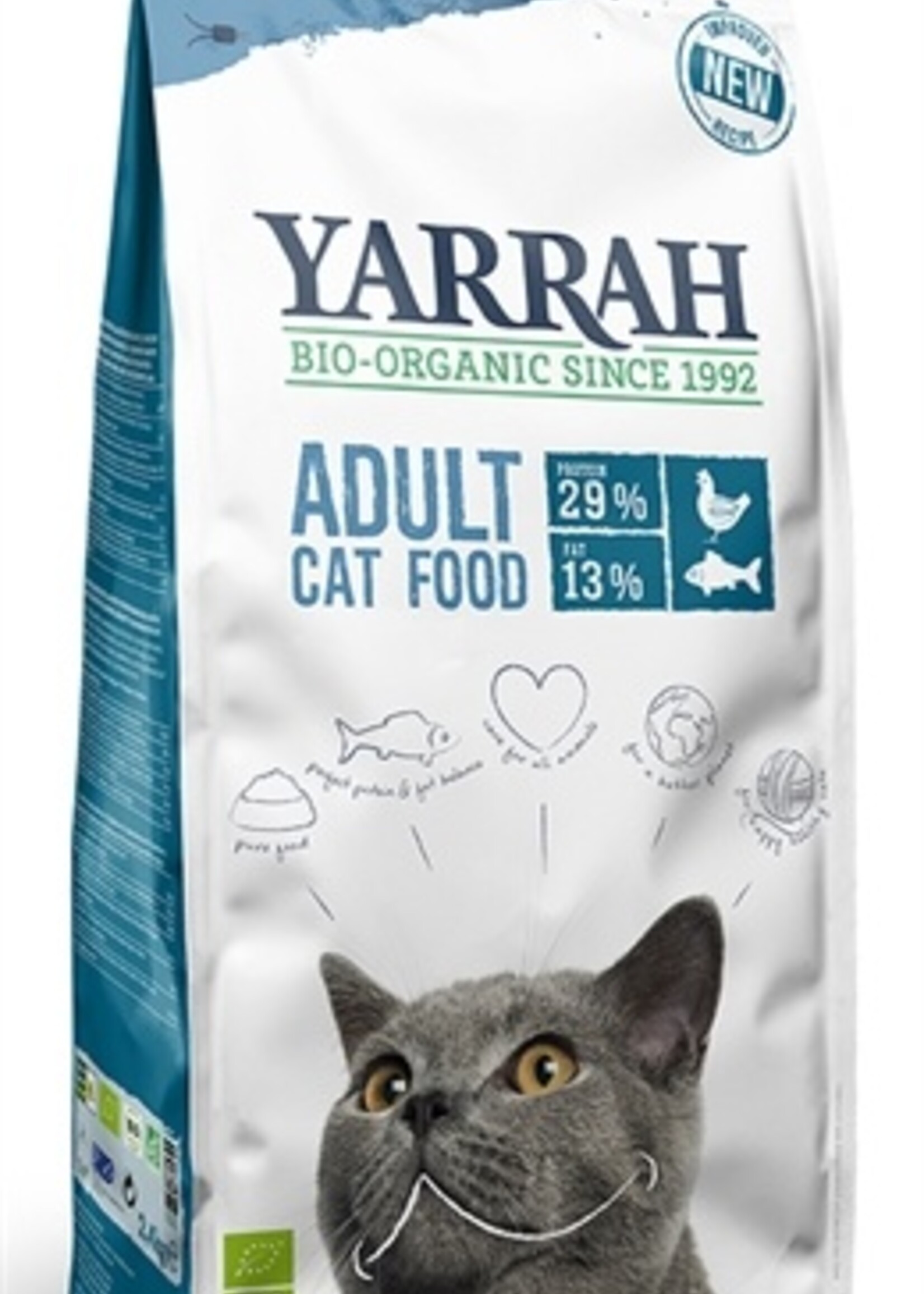 Yarrah Yarrah cat biologische brokken vis (msc) zonder toegevoegde suikers