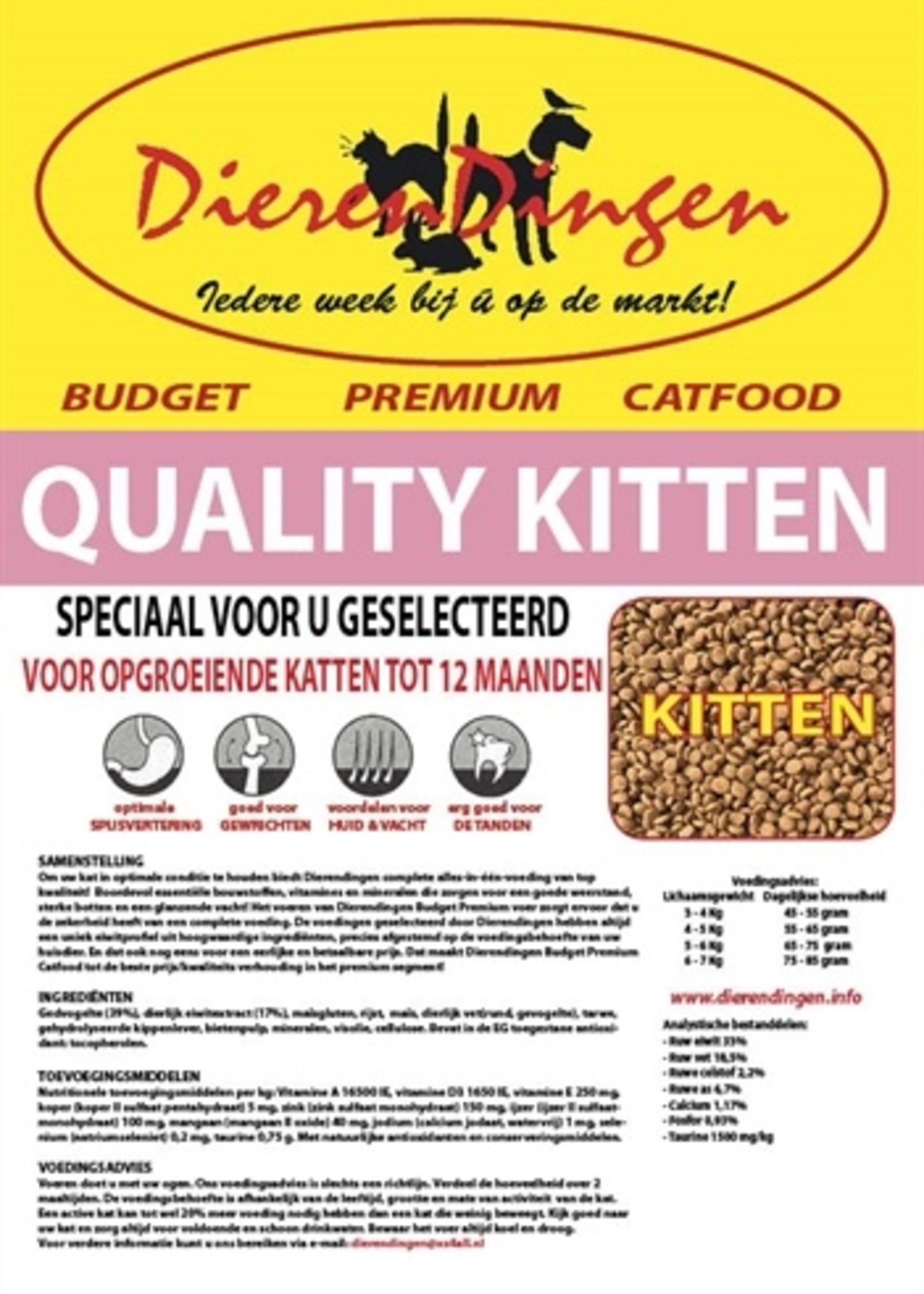 Merkloos Budget premium catfood quality kitten