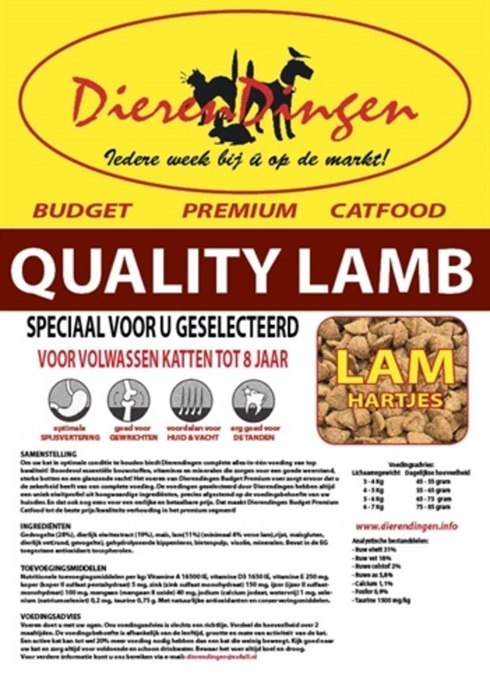 Merkloos Budget premium catfood quality lamb