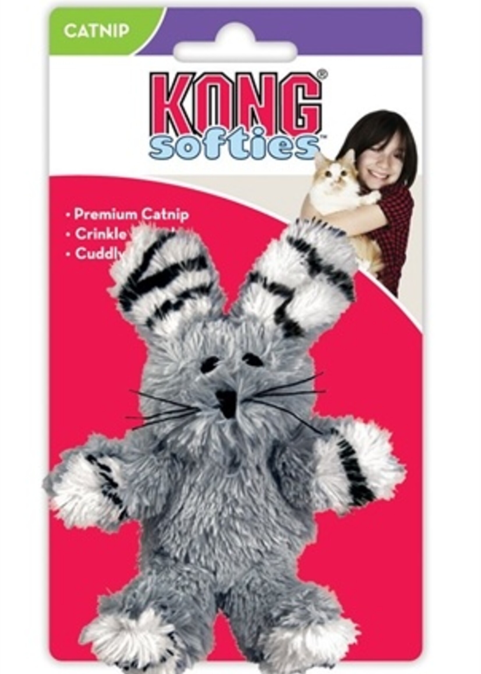 Kong Kong cat softies fuzzy bunny assorti