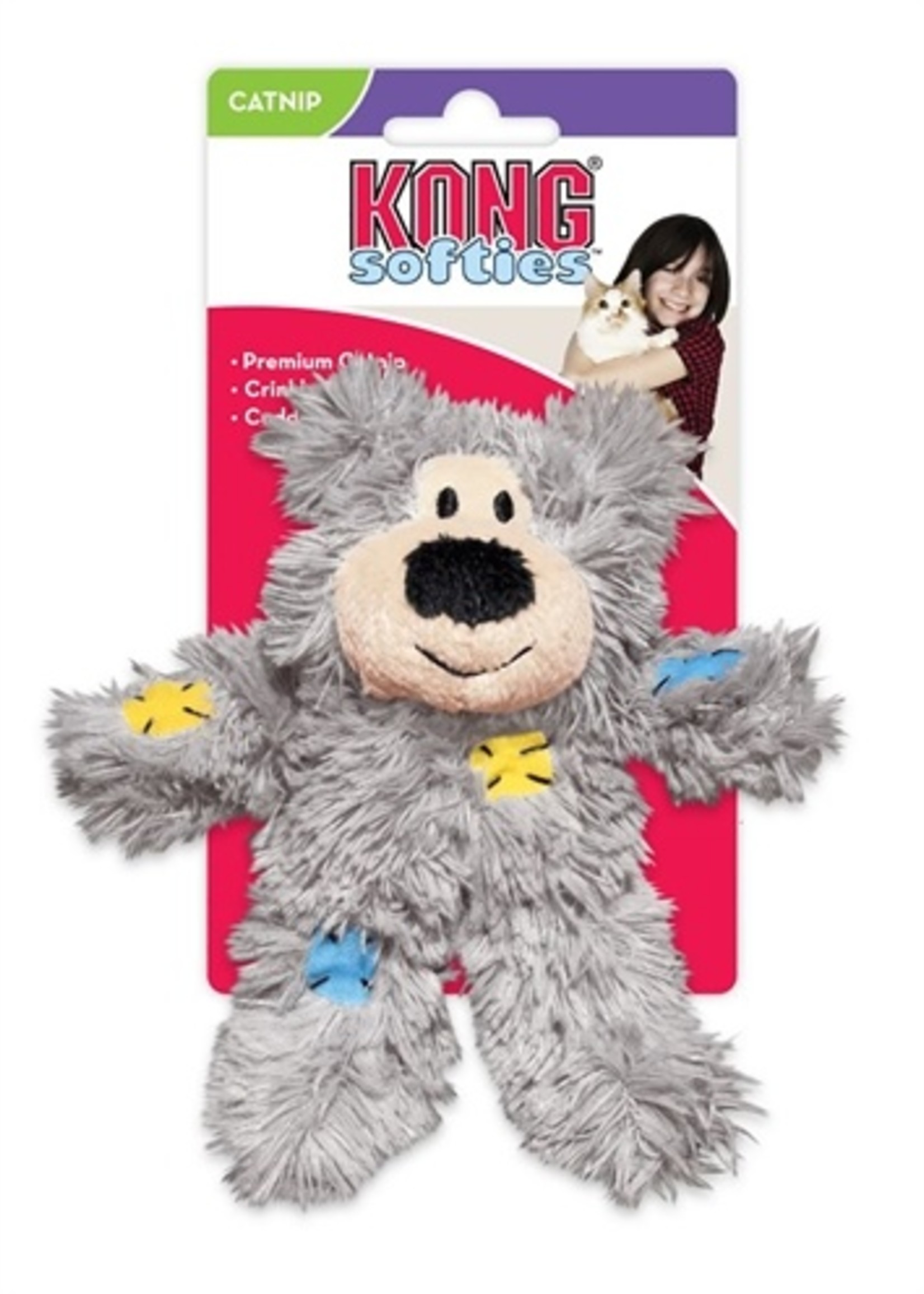 Kong Kong cat softies patchwork bear assorti