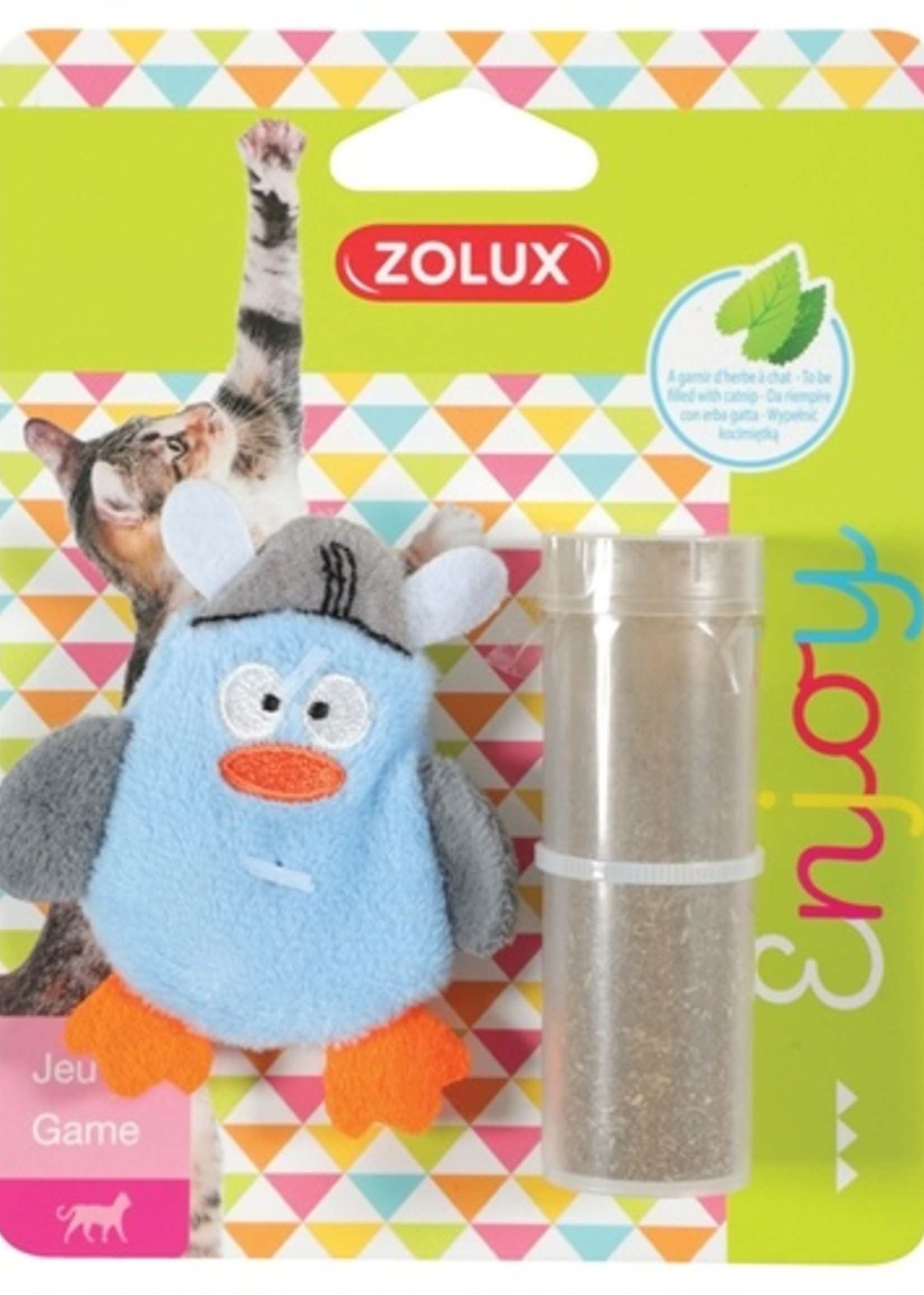 Zolux Zolux piraat eend met catnip blauw