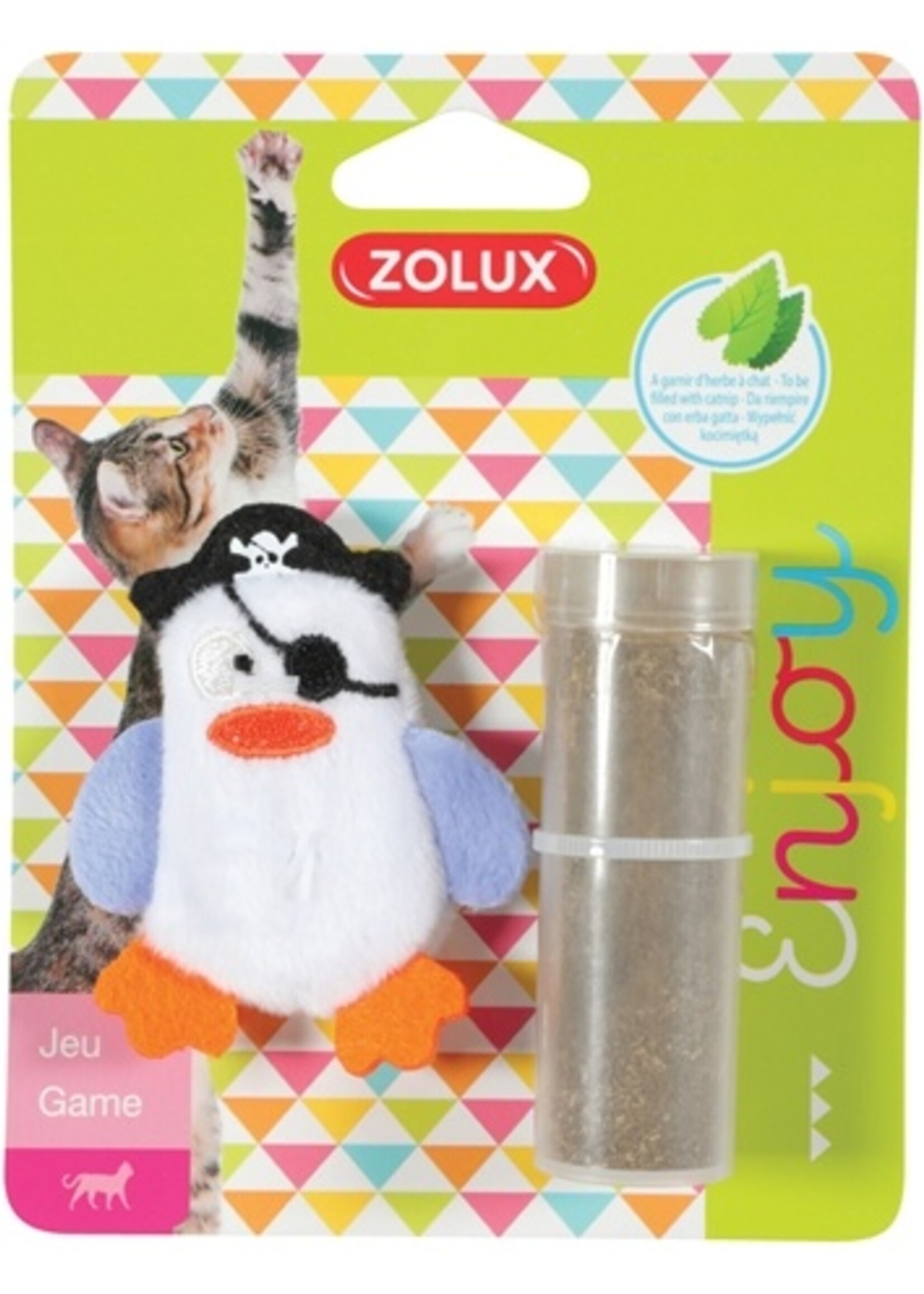 Zolux Zolux piraat eend met catnip wit