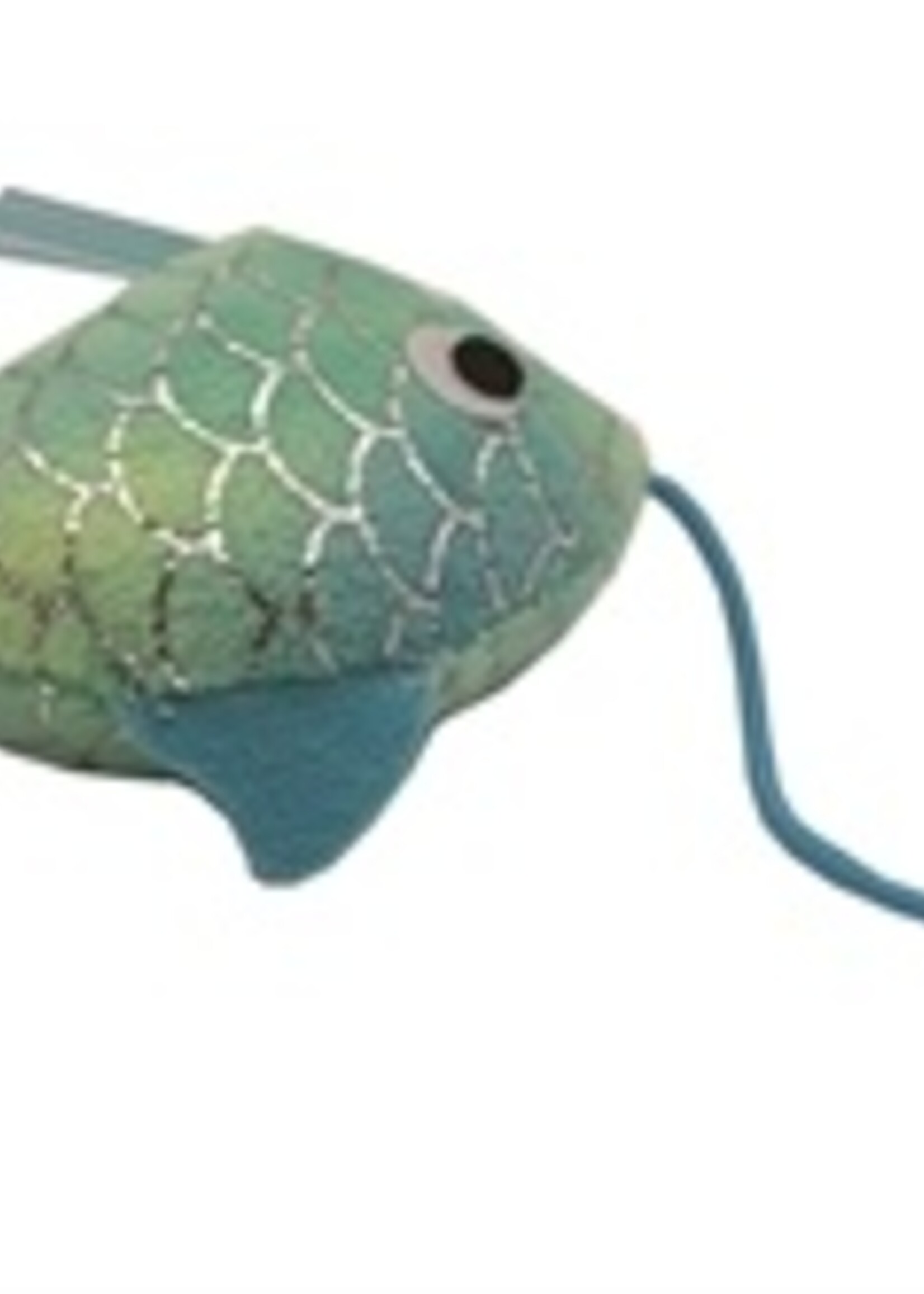 Happy pet Happy pet mermaid goudvis aan touw blauw