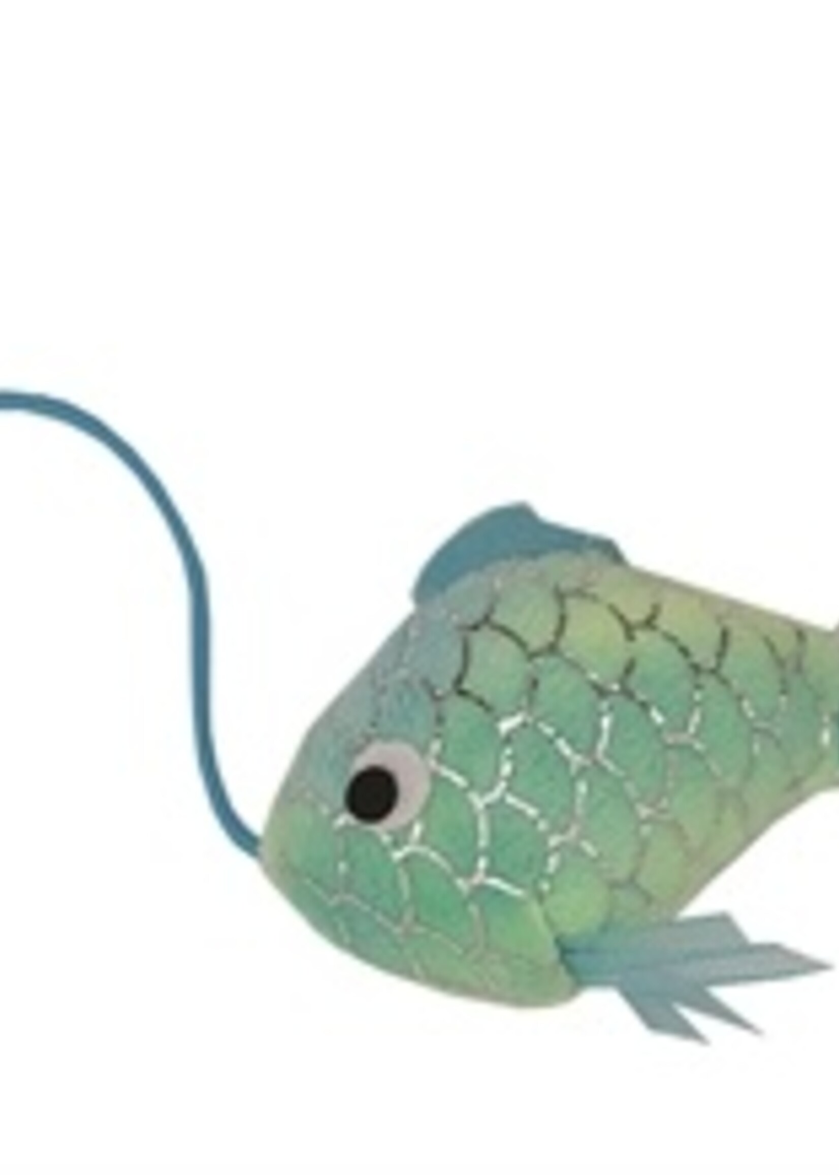 Happy pet Happy pet mermaid goudvis aan touw blauw