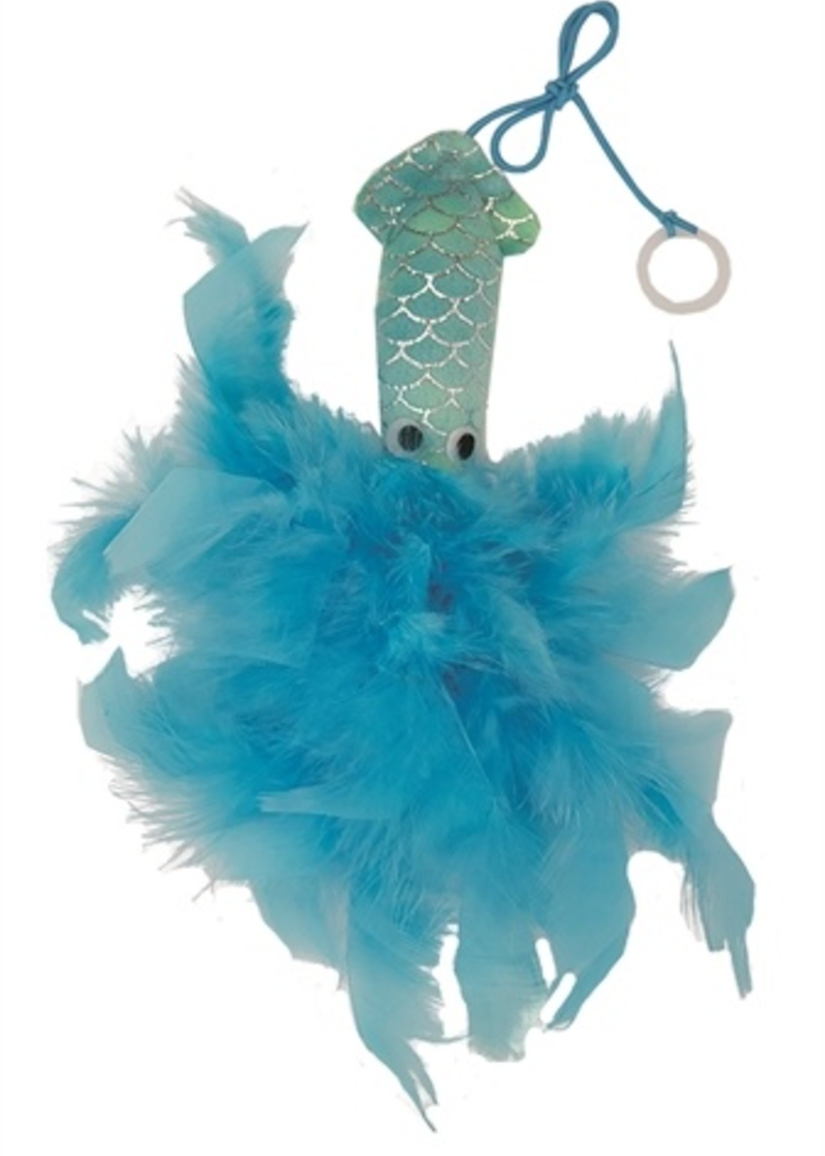 Happy pet Happy pet mermaid inktvis met veren blauw