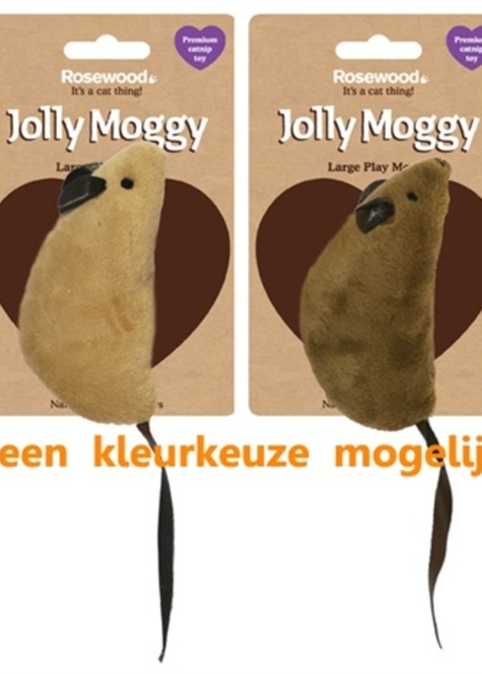 Jolly moggy Jolly moggy natural wild speelmuis groot met catnip assorti