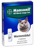 Mansonil Mansonil grote kat all worm tabletten