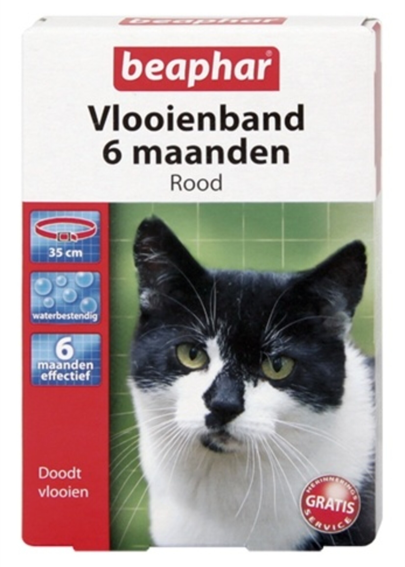 Beaphar Beaphar vlooienband kat rood