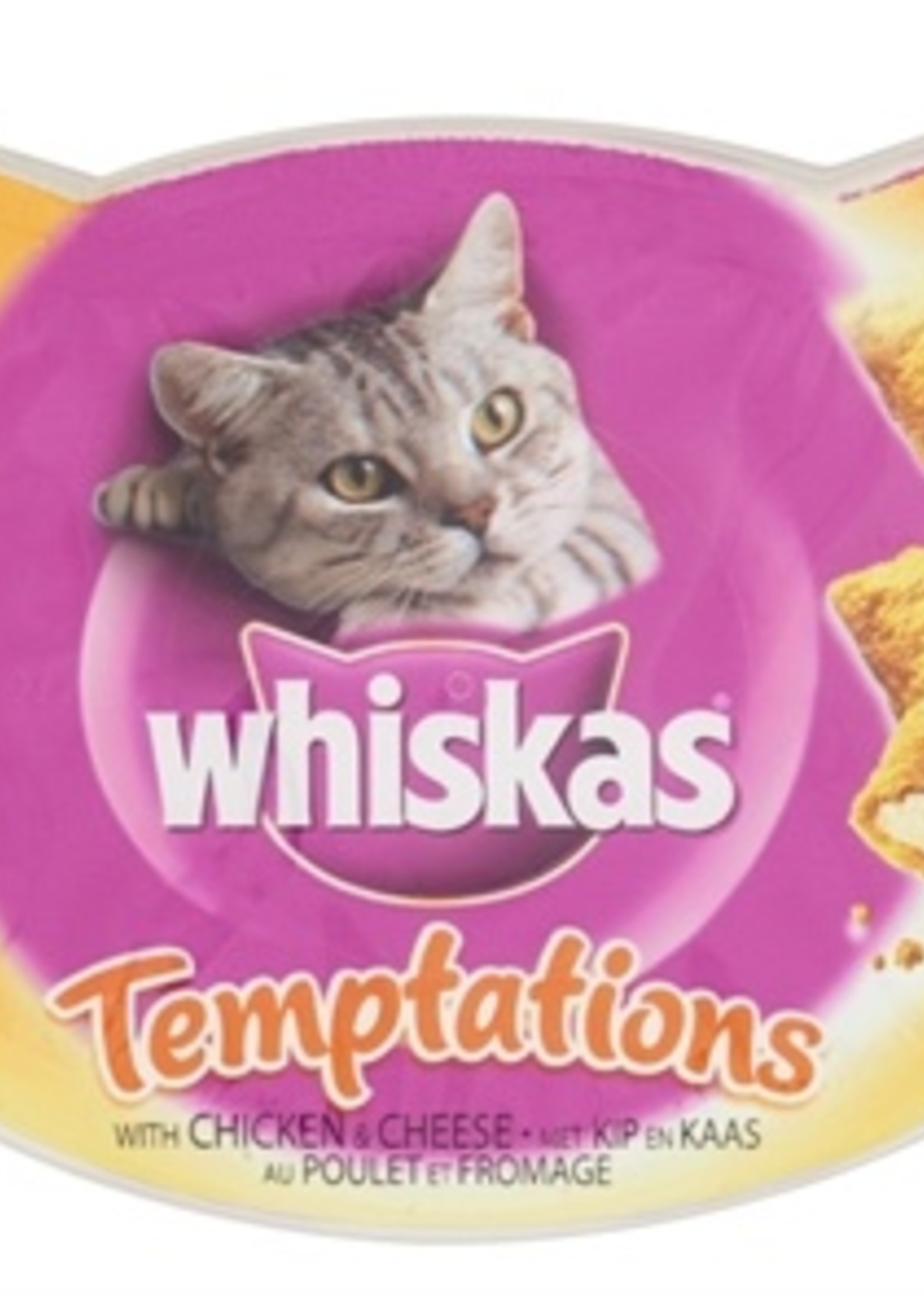 Whiskas 8x whiskas snack temptations kip/kaas