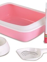 Savic Savic kitten kattenbak iriz startset roze / wit