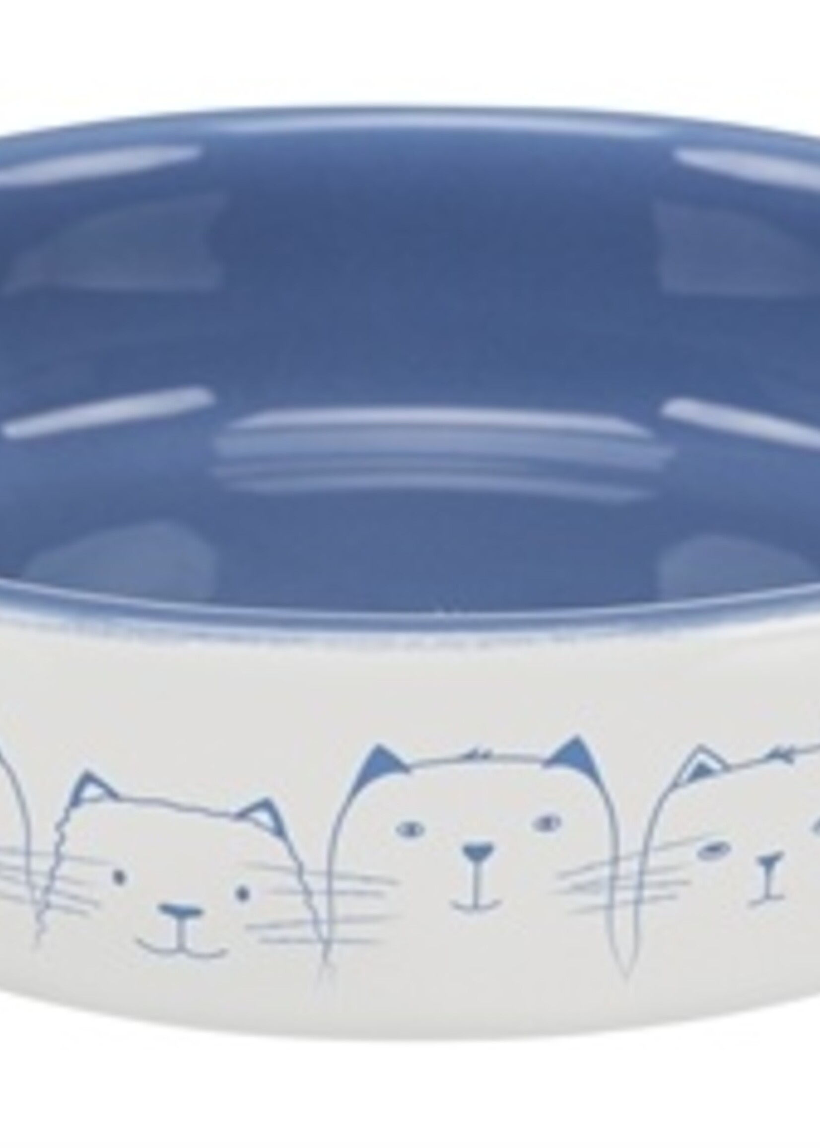 Trixie Trixie voerbak / drinkbak kat platte neus lichtblauw / wit
