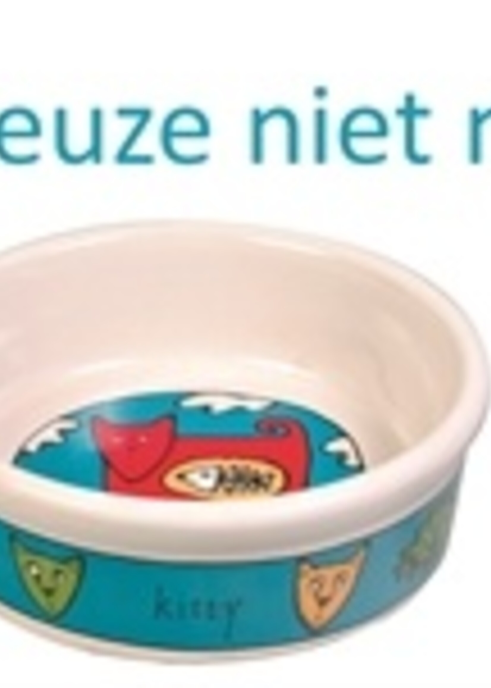 Trixie Trixie voerbak kat keramiek met print assorti