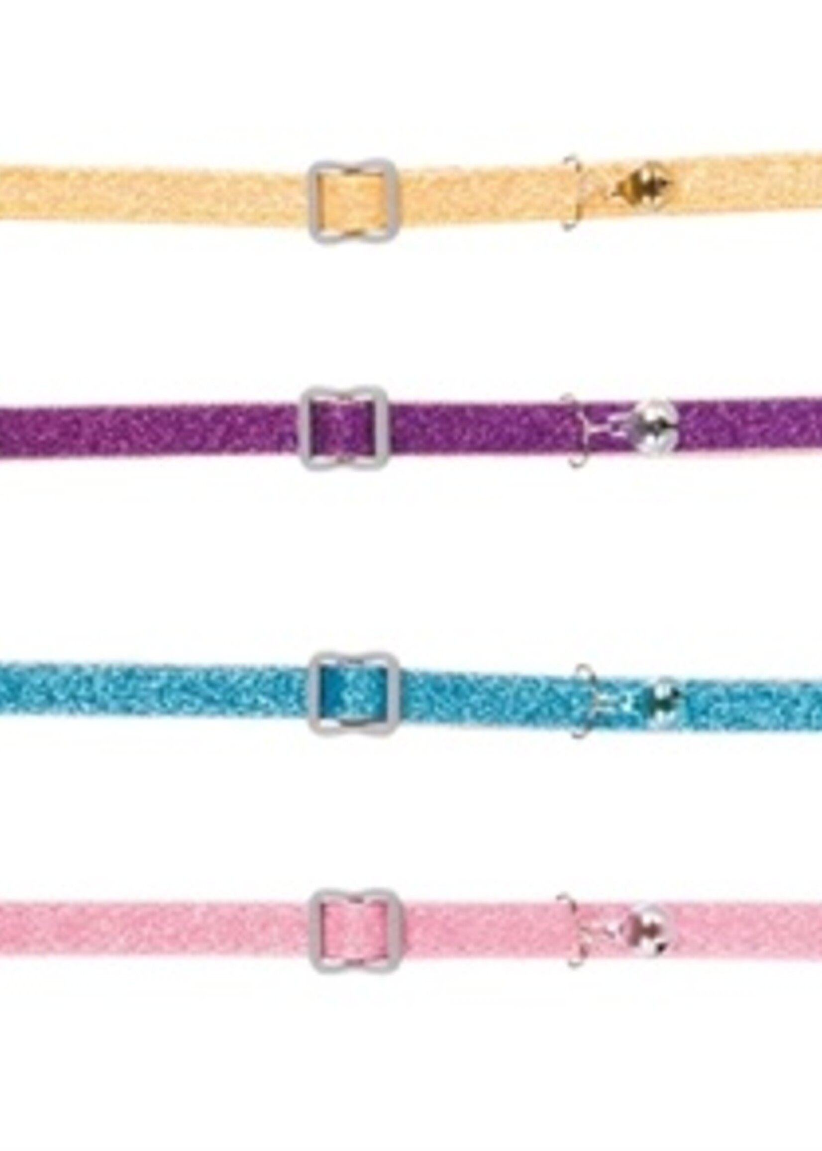 Trixie Trixie halsband kat glitter met kunststof sluiting assorti