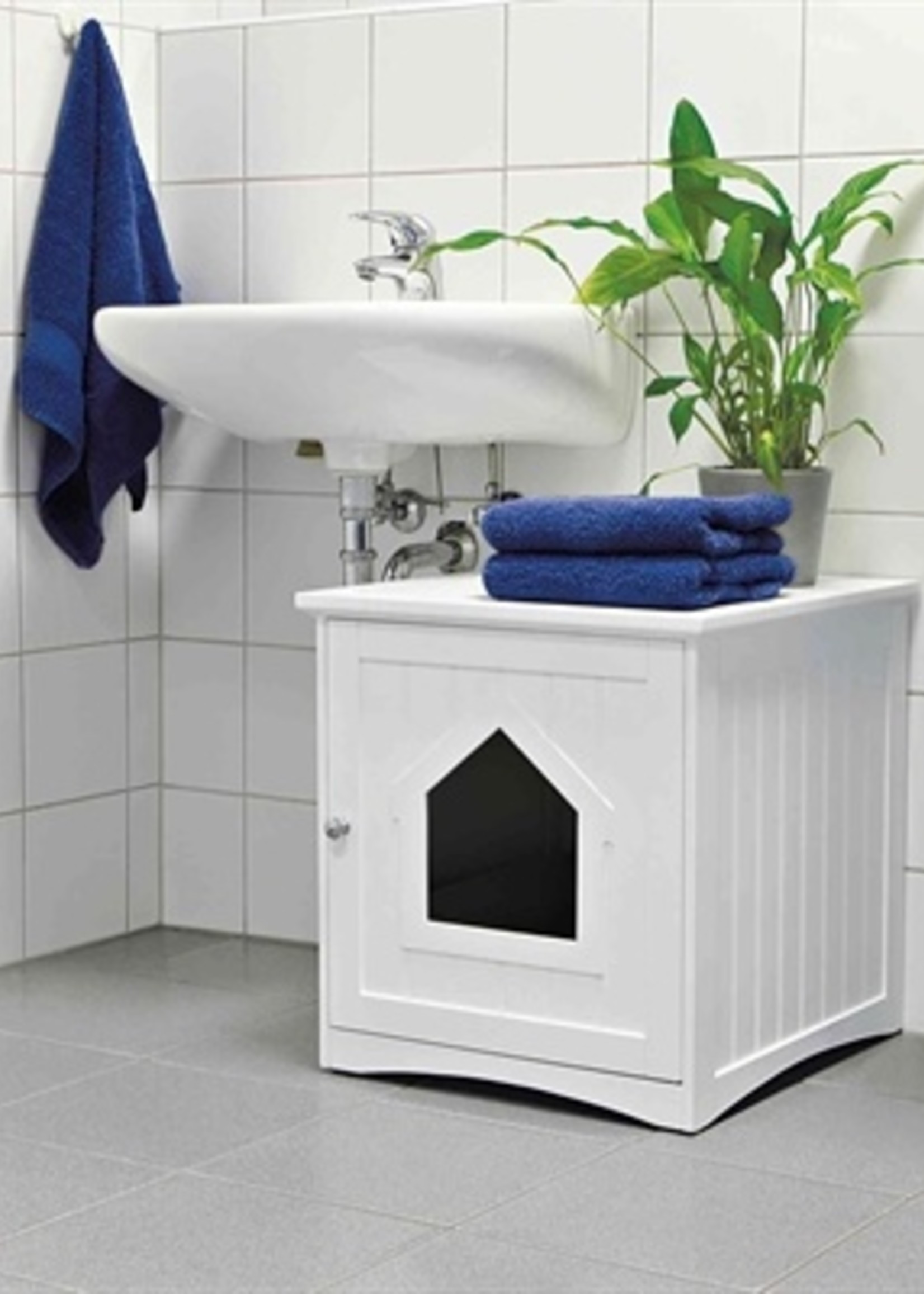 Trixie Trixie kattenmand huis grijs