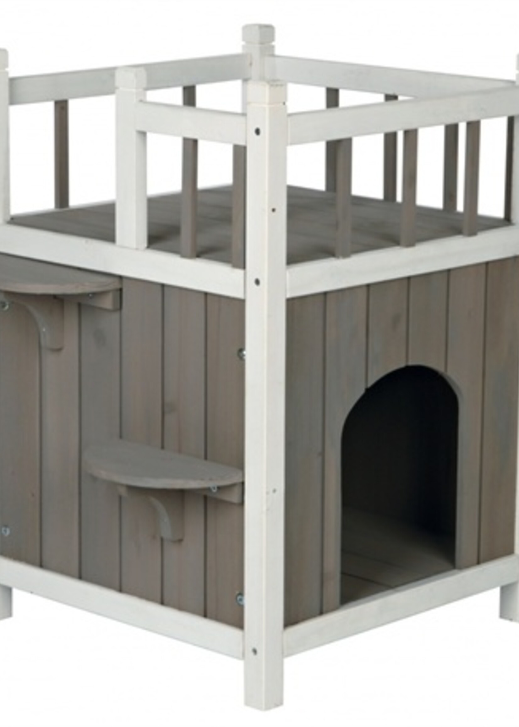 Trixie Trixie kattenhuis cat's home met balkon grijs / wit